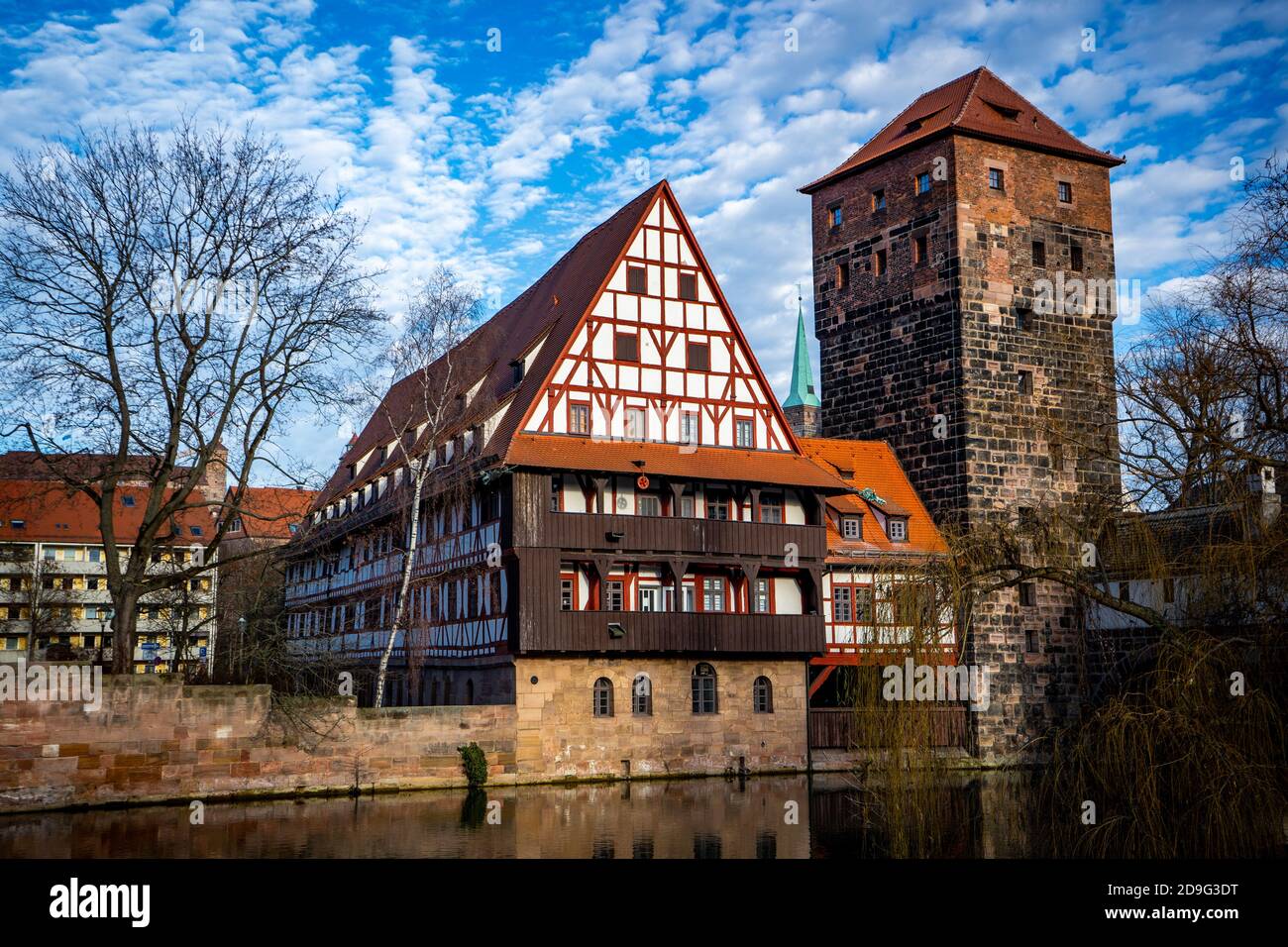 old houses in the city of nuremberg Stock Photo
