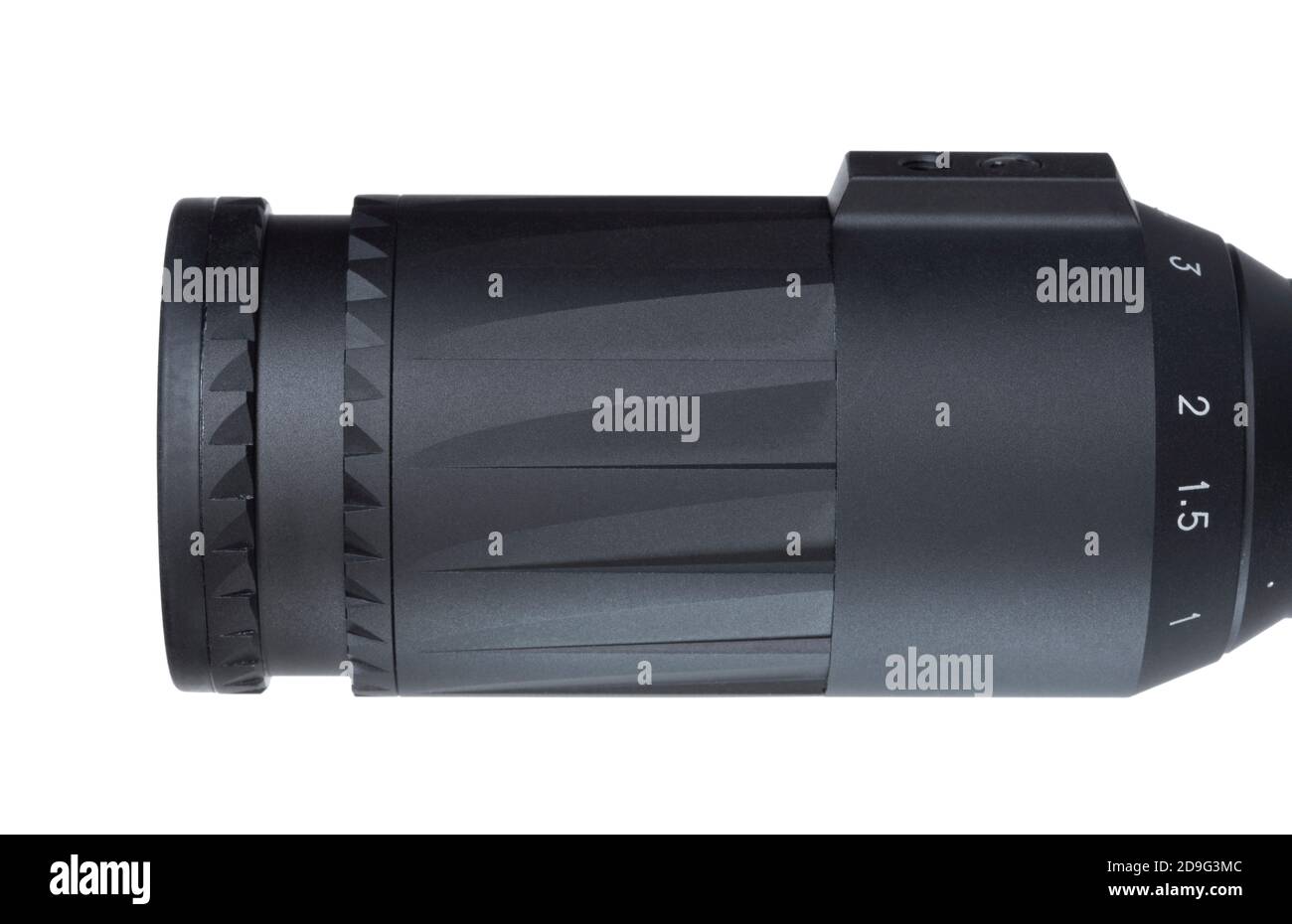 Eye box on a rifle scope isolated on a white background Stock Photo Alamy