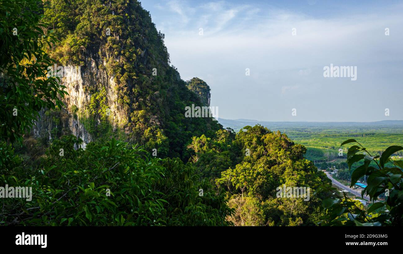 Thailand green nature mountain panoramic view from top Stock Photo
