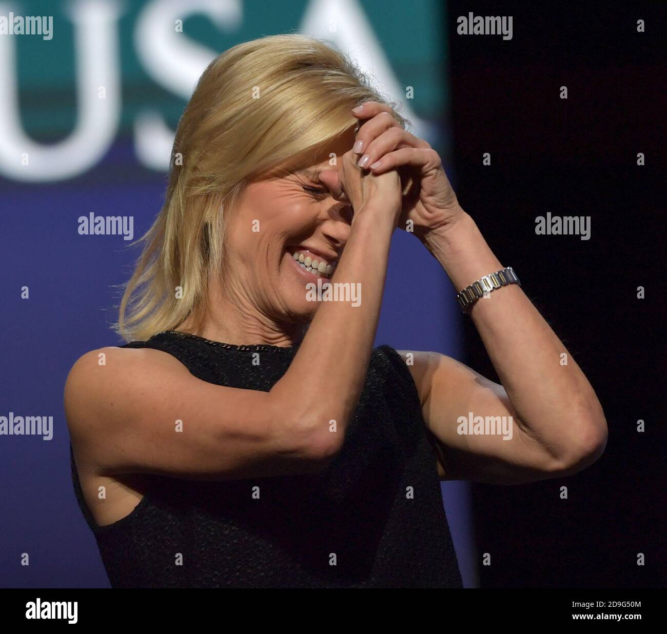 WEST PALM BEACH, FL - DECEMBER 21: Laura Ingraham Speaks at the 2019 Turning Point USA Student Action Summit - Day 3 at the Palm Beach County Convention Center on December 21, 2019 in West Palm Beach, Florida. People: Laura Ingraham Credit: Hoo-me / MediaPunch Stock Photo