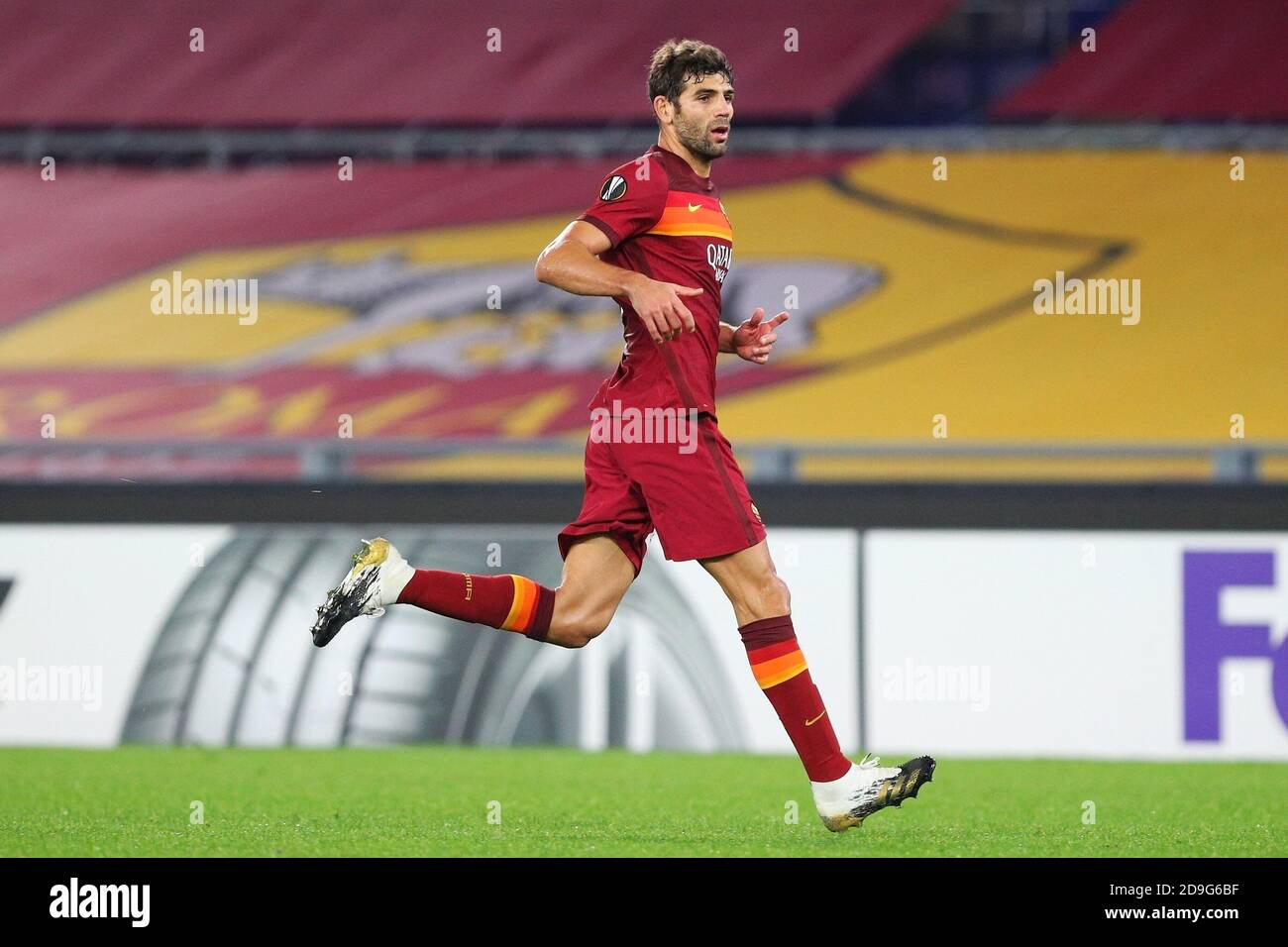 Federico Fazio Of Roma In Action During The Uefa Europa League Group Stage Group A Football