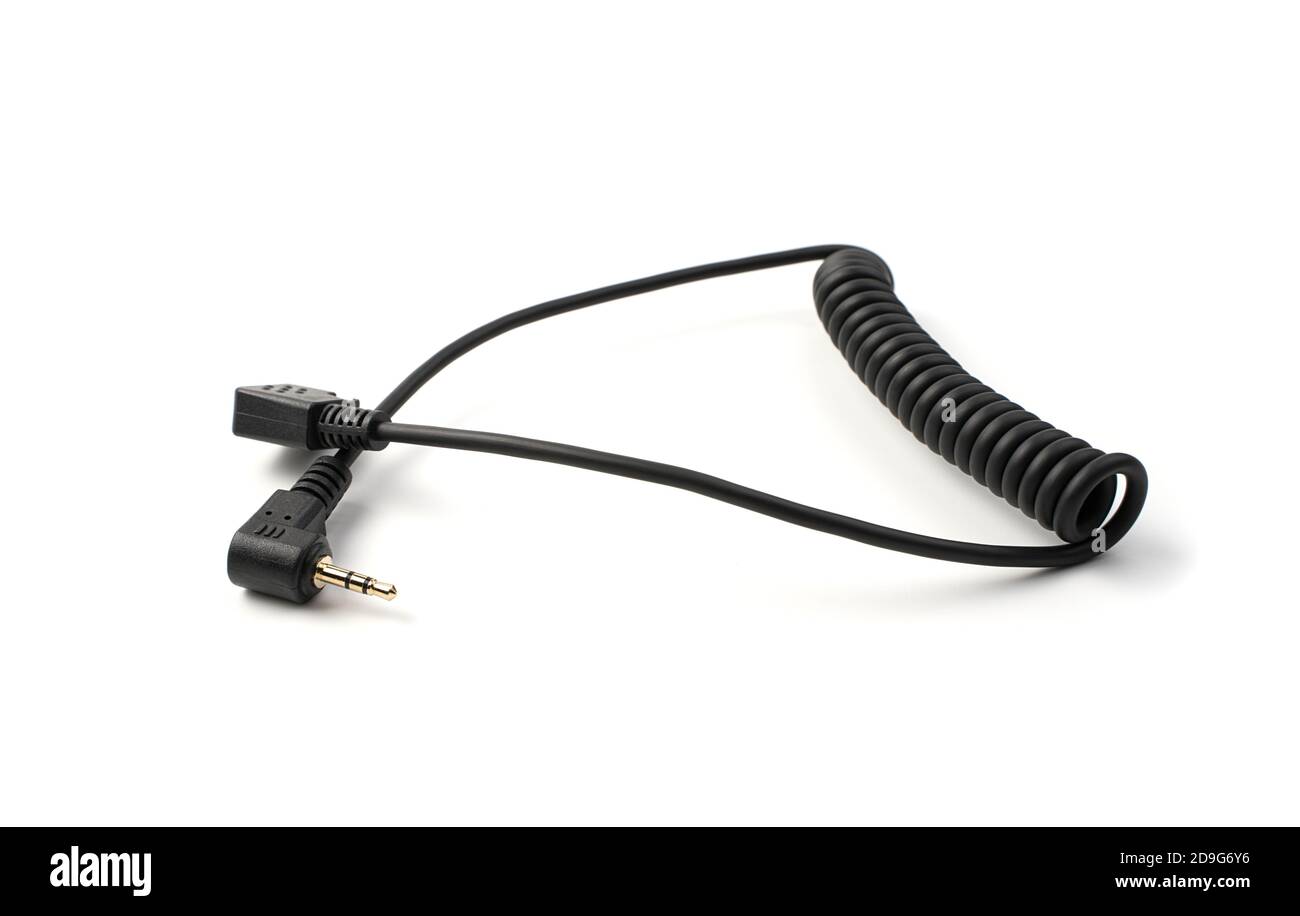 The connection cable is isolated on a white background. Stock Photo
