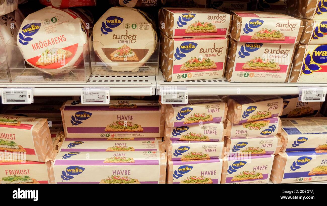 Rayon of Swedish crackers WASA, also called knäckebröd in Swedish