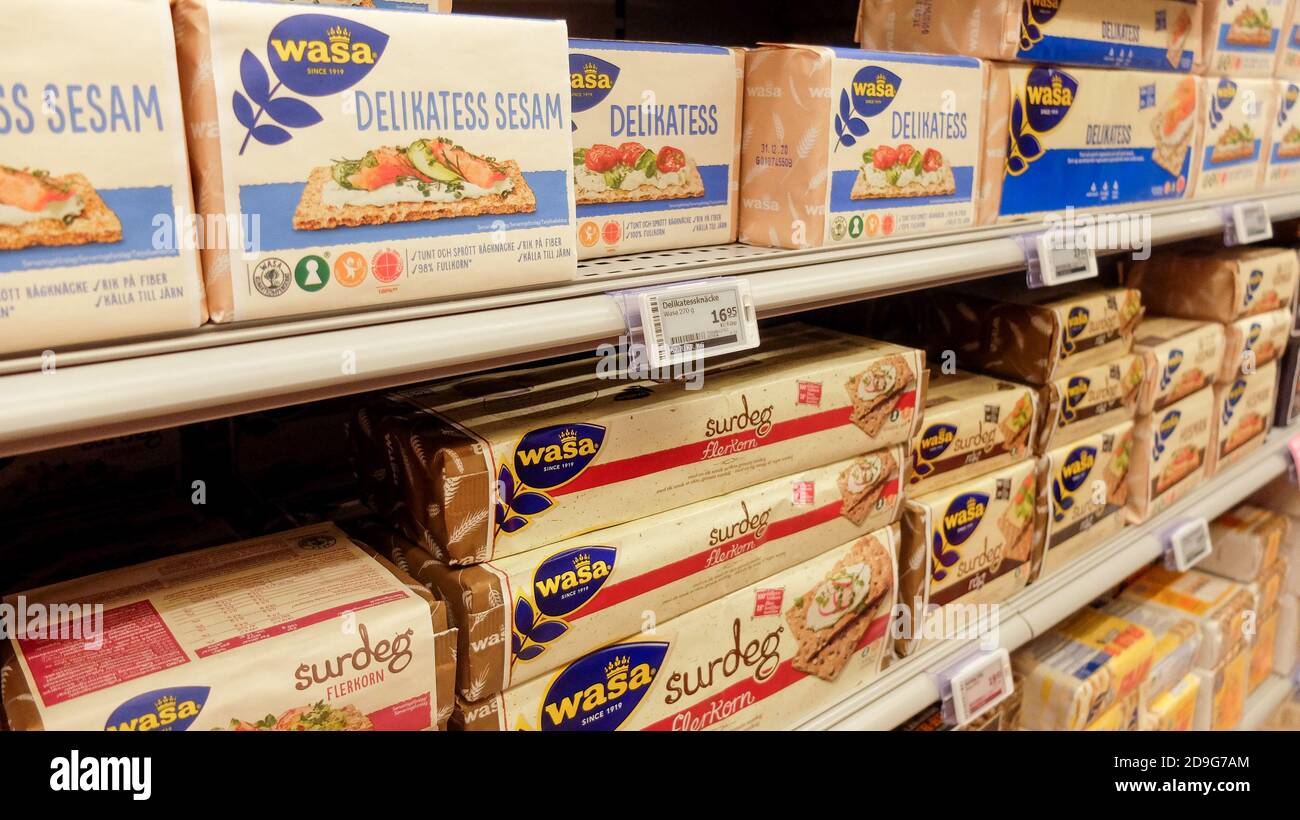 Rayon of Swedish crackers WASA, also called knäckebröd in Swedish