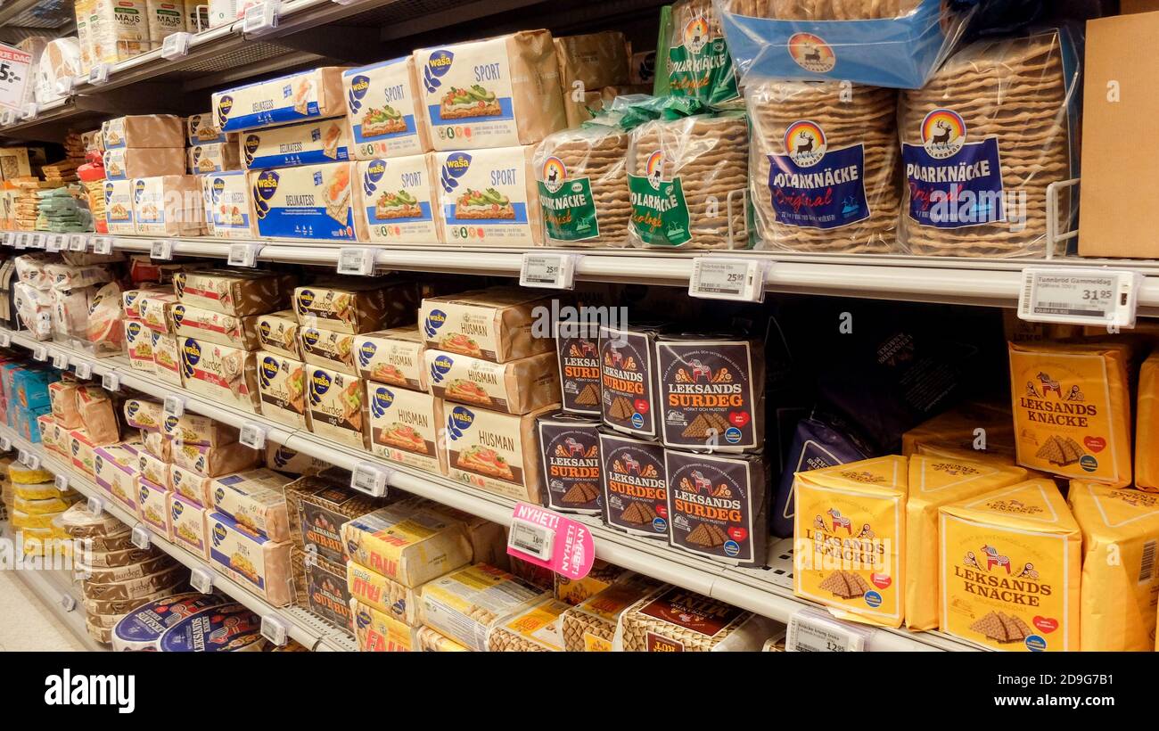 Rayon of Swedish crackers WASA, also called knäckebröd in Swedish