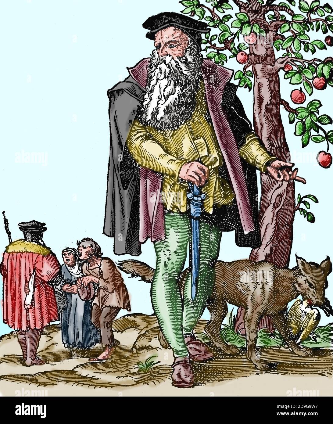 Modern era. Renaissance. 16th century. Europe. Merchant. Engraving by Jost  Amman, 1599. Later colouration Stock Photo - Alamy