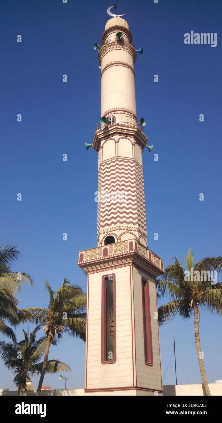 minaret muslim masjid minaret with beautifull background Stock Photo