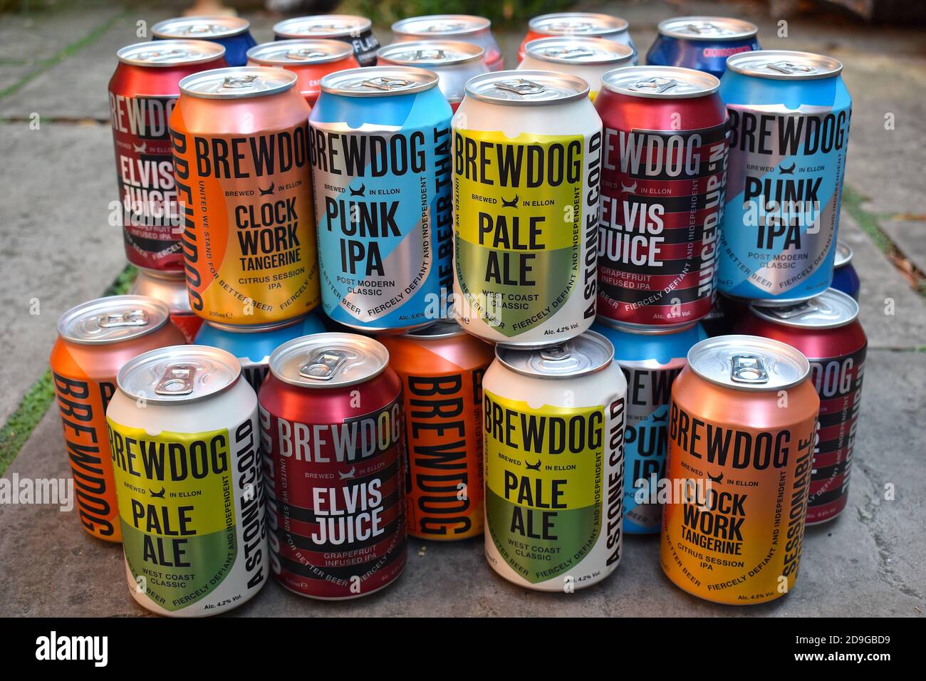 BrewDog produces variety of ales lagers It is Scottish brewery and pub chain based in Ellon Scotland Punk IPA is the top selling craft beer in England Stock Photo