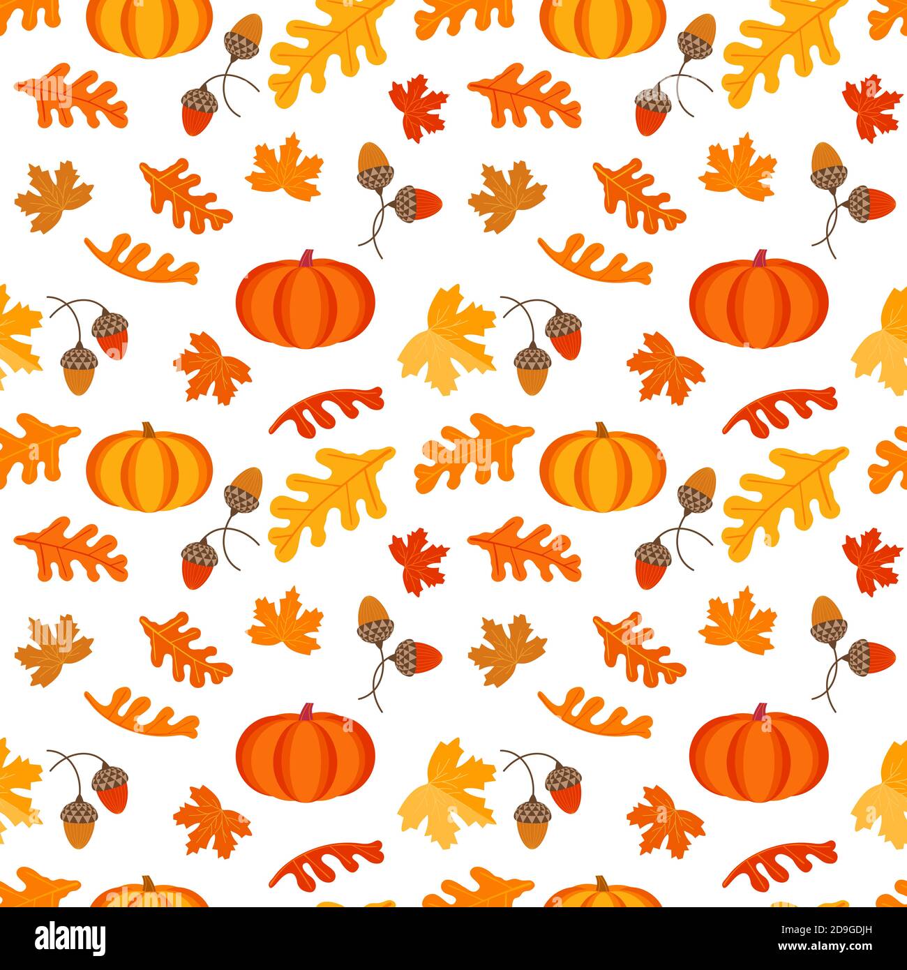 Thanksgiving Fall fest pumpkin seamless pattern Stock Vector