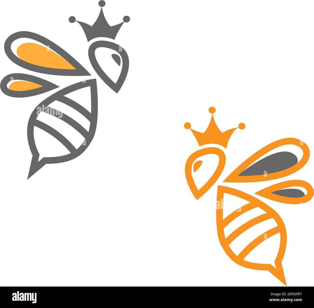 Bee logo icon creative design illustration Stock Vector