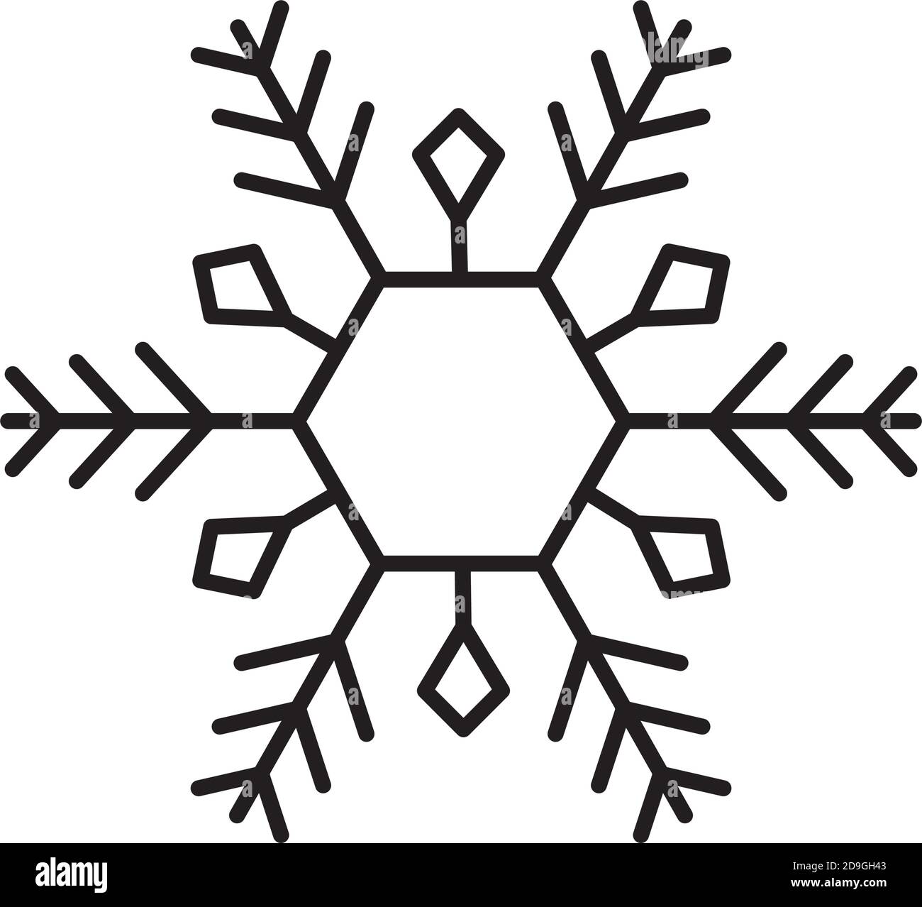 winter snowflake icon, line style, vector illustration Stock Vector ...