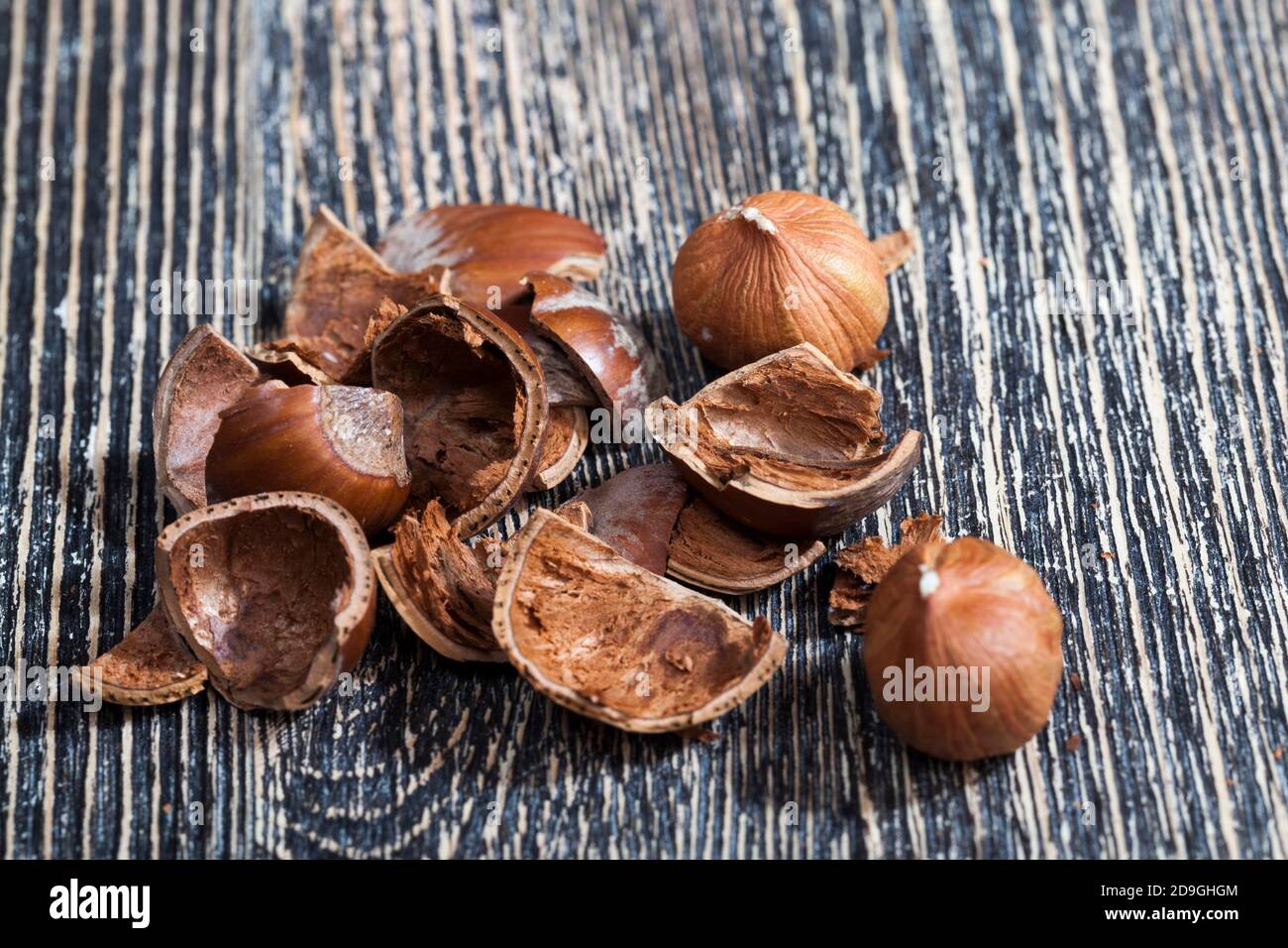 nut shells after getting their edible part Stock Photo Alamy