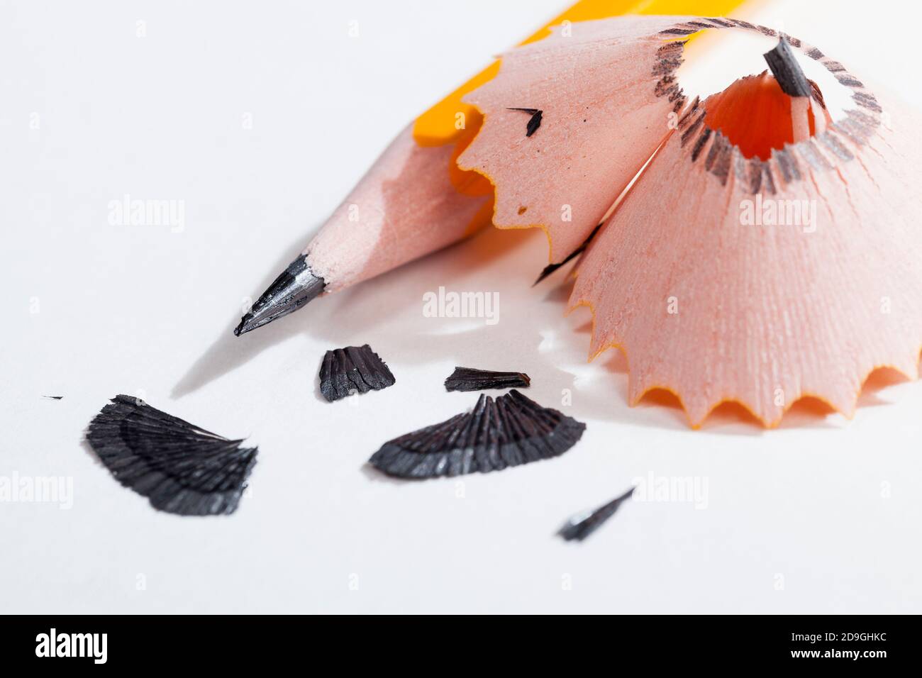 pencil shavings after sharpening Stock Photo Alamy
