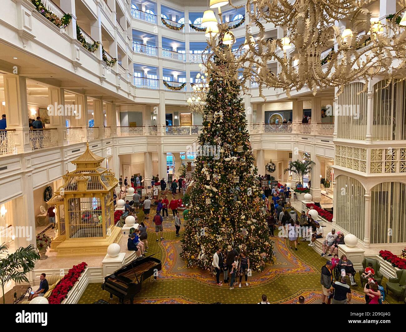 Orlando,FL/USA12/28/19 The huge Christmas Tree at the Grand Floridian