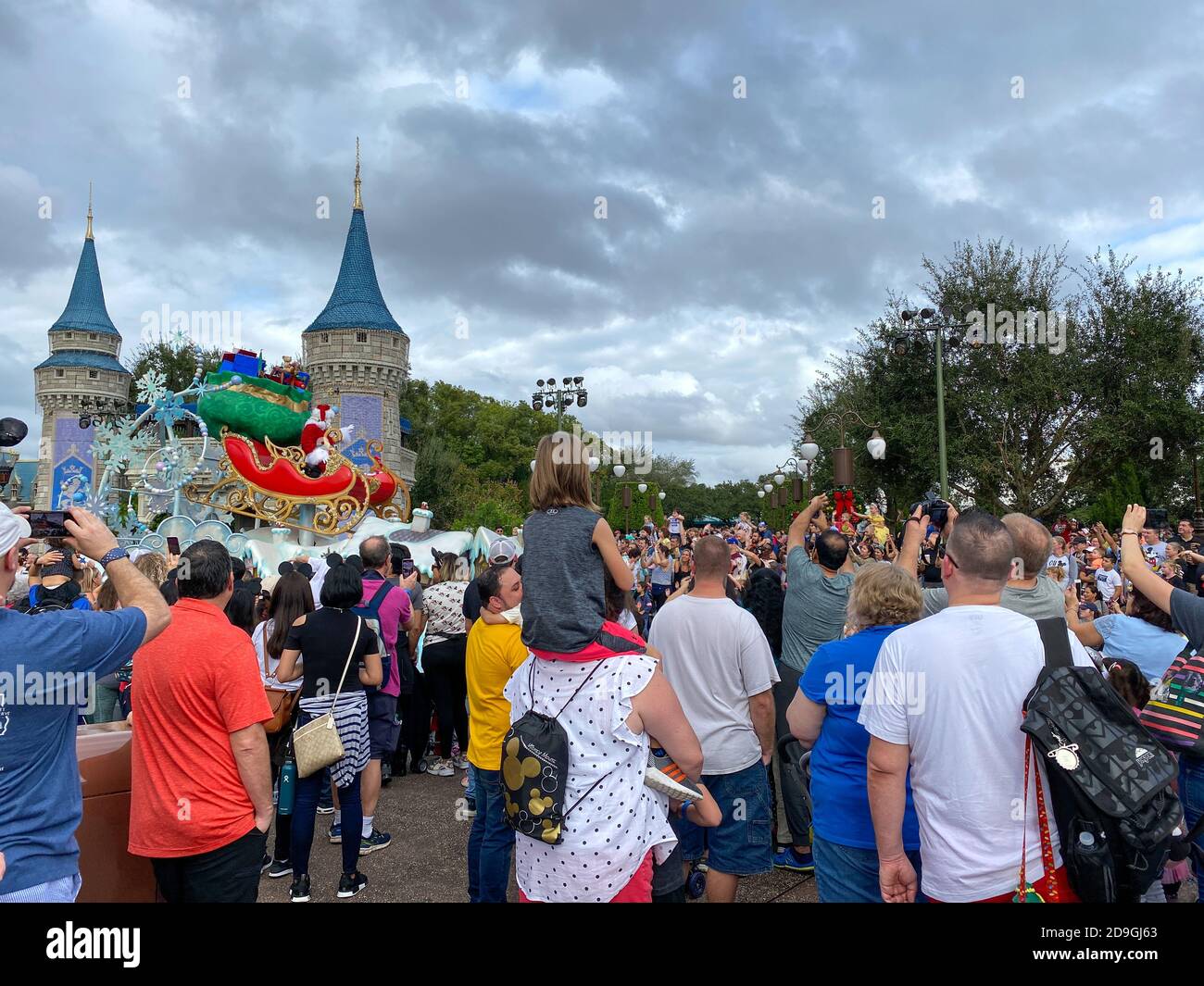 Orlando,FL/USA12/28/19 The Christmas parade starring Santa Claus at