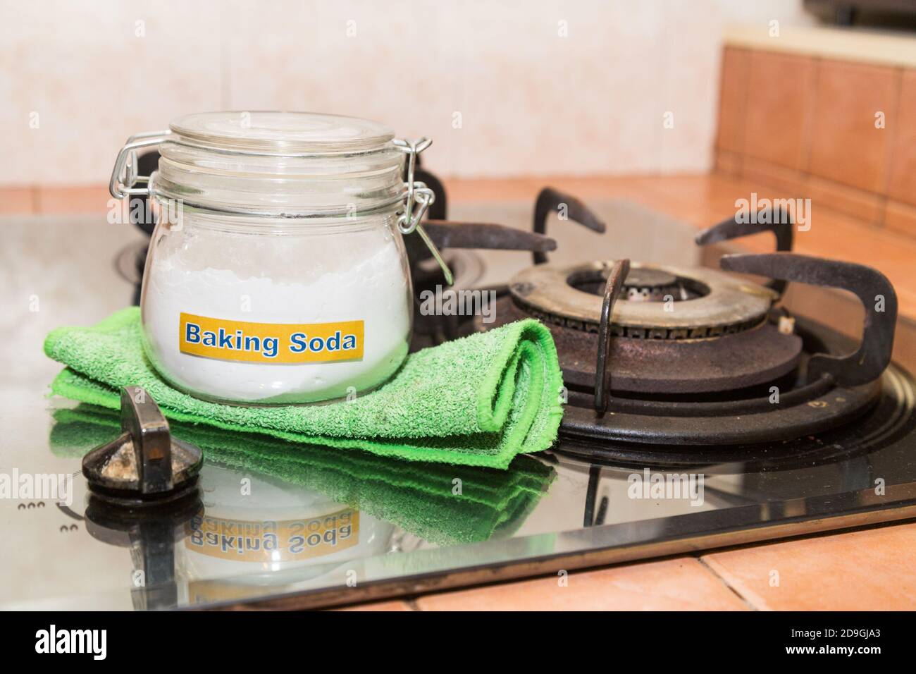 Baking soda or sodium bicarbonate are effective safe cleaning agent