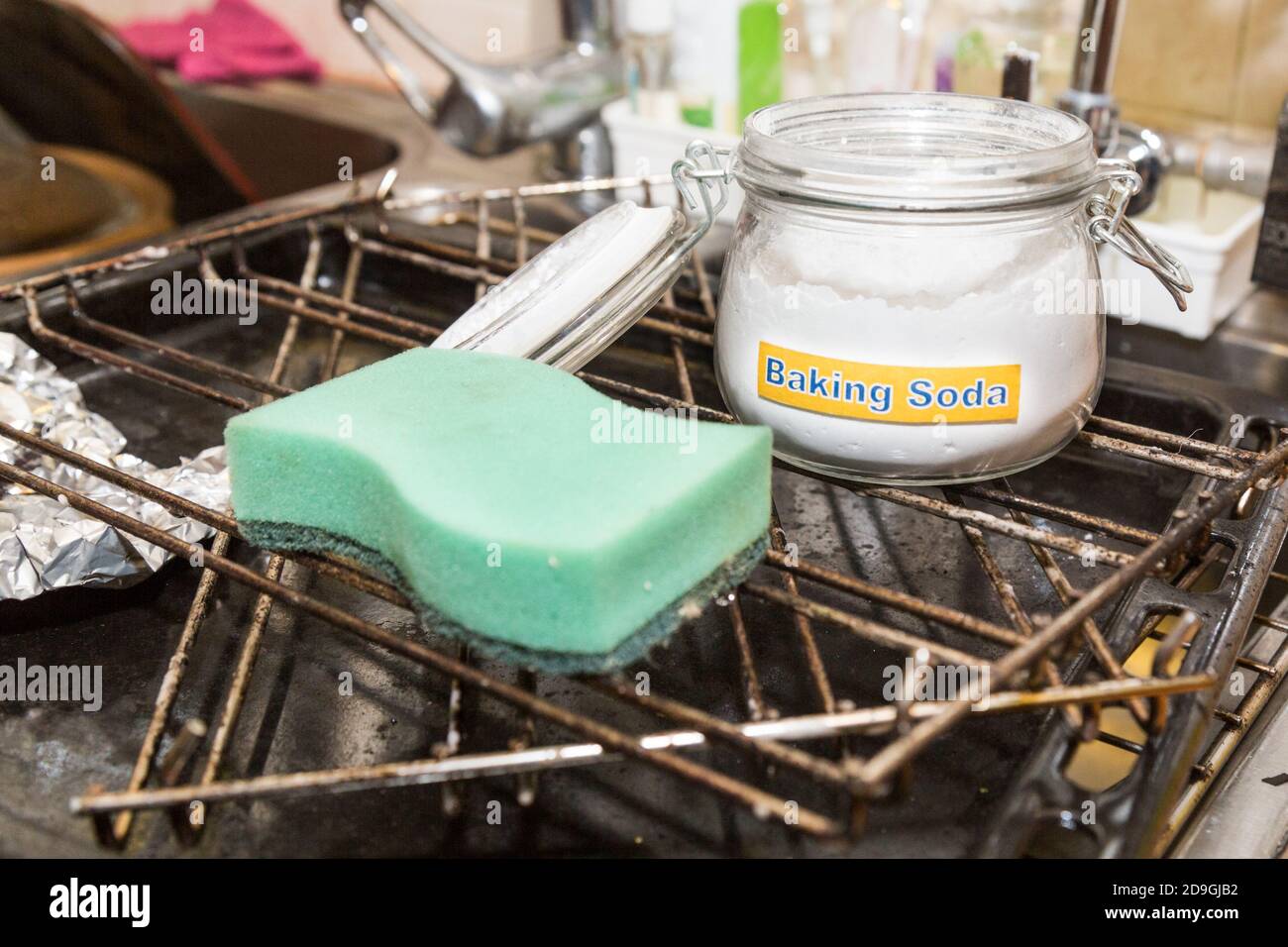 Baking soda or sodium bicarbonate are effective safe cleaning agent