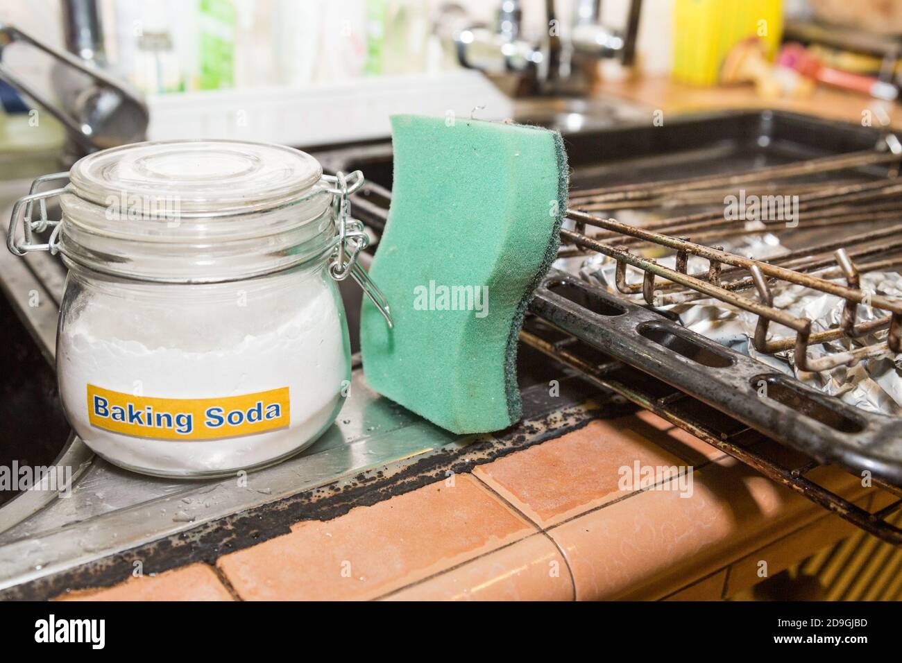 Baking soda or sodium bicarbonate are effective safe cleaning agent
