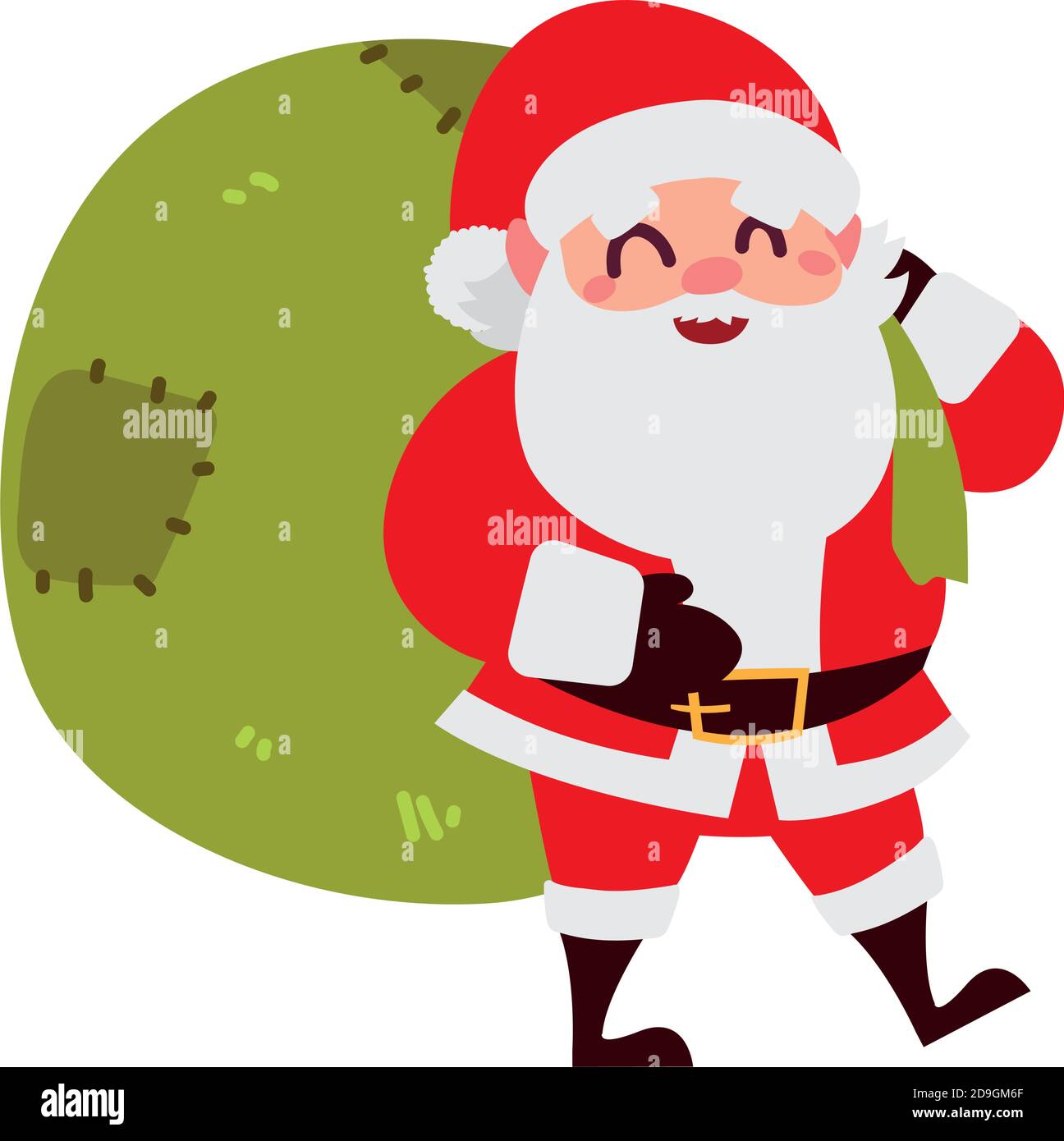 santa claus carrying bolsa