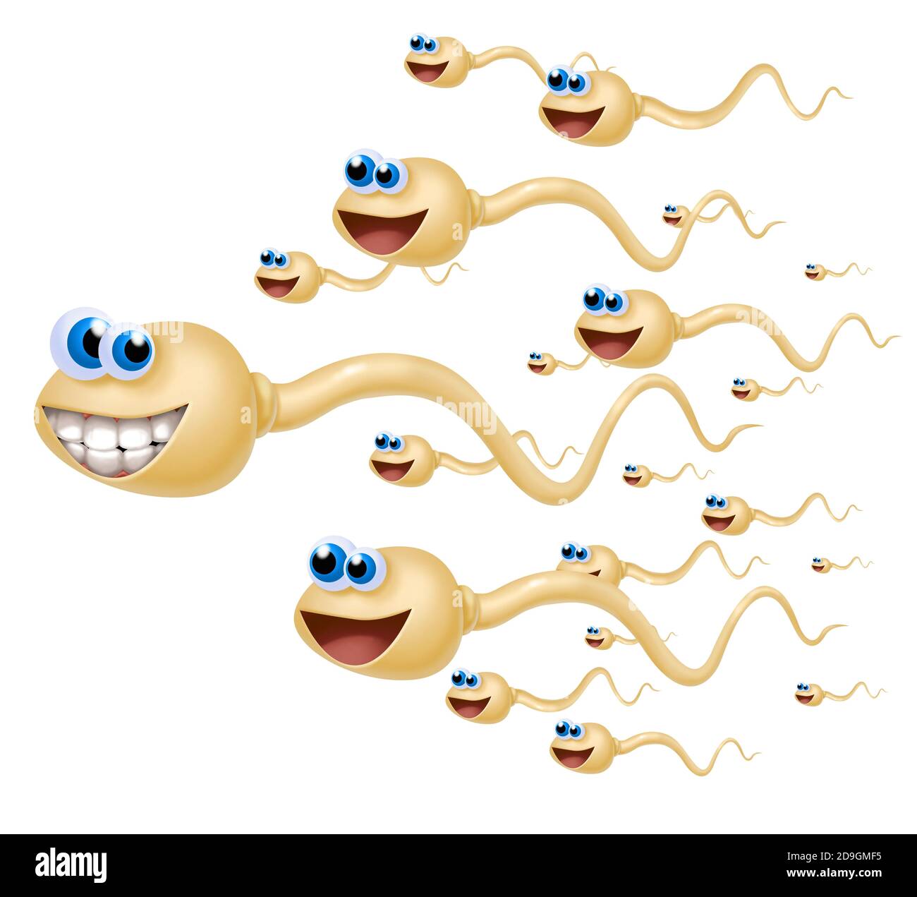 Sperm in funny shape . Funny animals . 3D illustration Stock Photo - Alamy