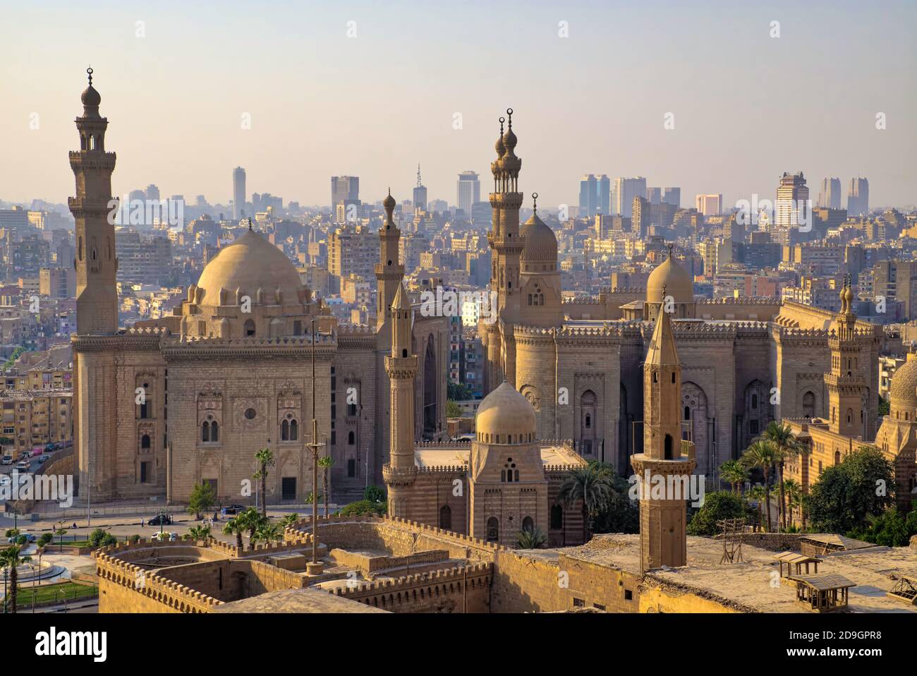 One of Cairo's most popular tourist attractions is the Citadel which houses a number of museums, ancient mosques and other sites, located on a spur of Stock Photo