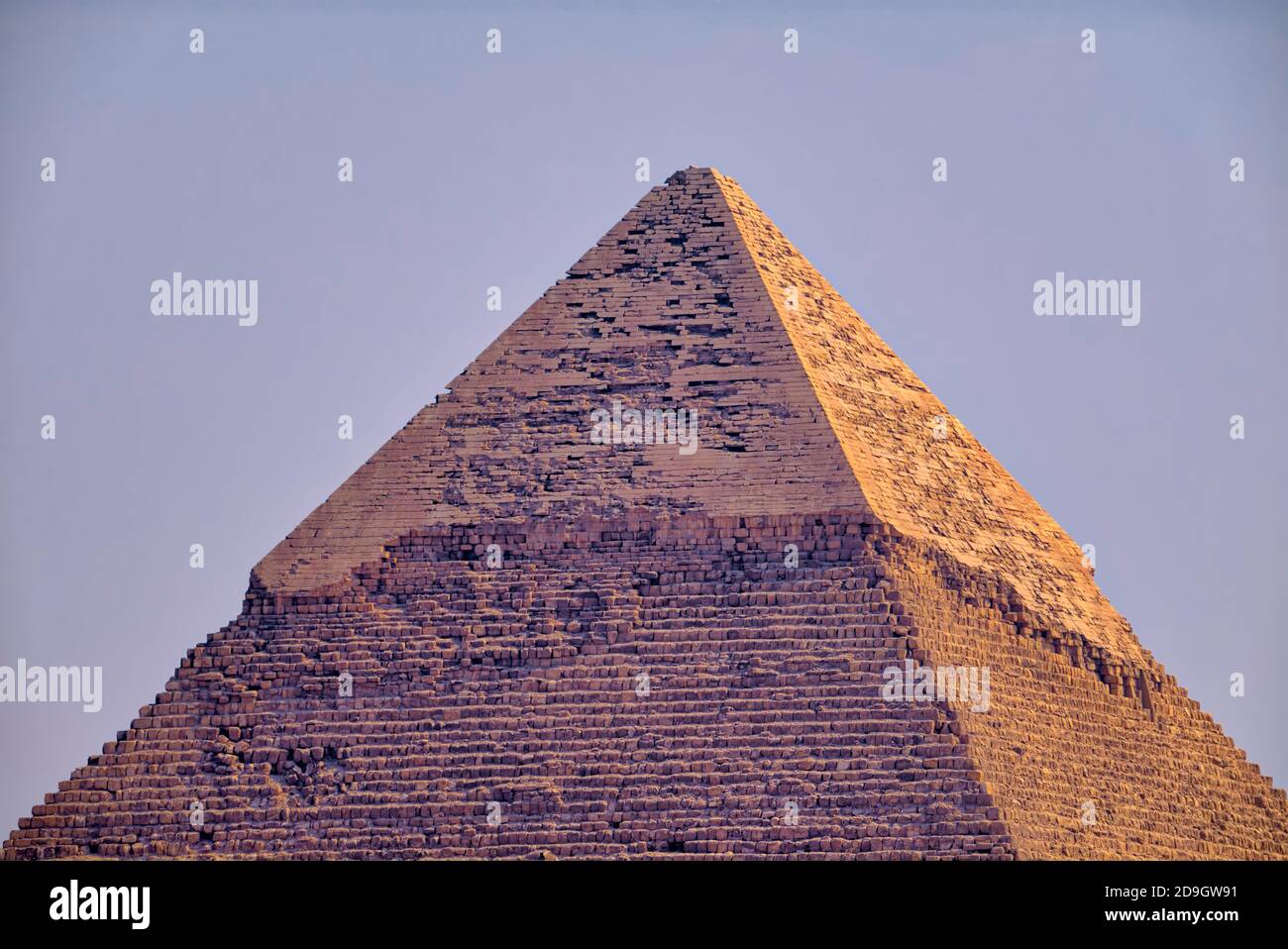 The Pyramid of Khafre or of Chephren is the second-tallest and second-largest of the Ancient Egyptian Pyramids of Giza and the tomb of the Fourth-Dyna Stock Photo