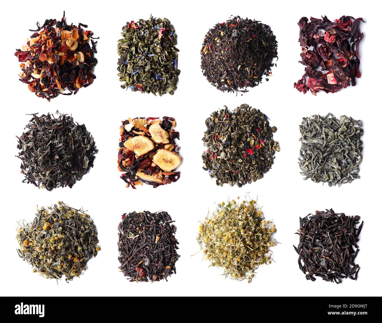 Types Tea Images Different types of tea on white background Stock Photo - Alamy