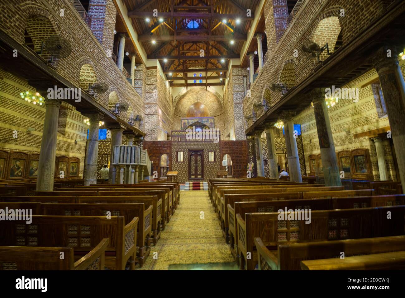 Saints Sergius and Bacchus Church, also known as Abu Serga, in Coptic Cairo is one of the oldest Coptic churches in Egypt, dating back to the 4th cent Stock Photo