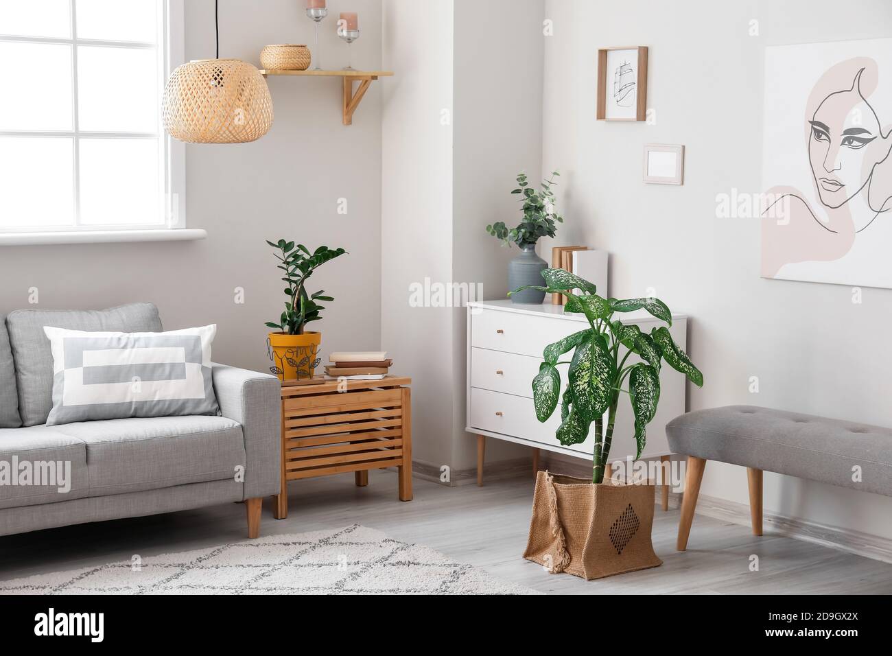 Interior of modern stylish living room Stock Photo - Alamy