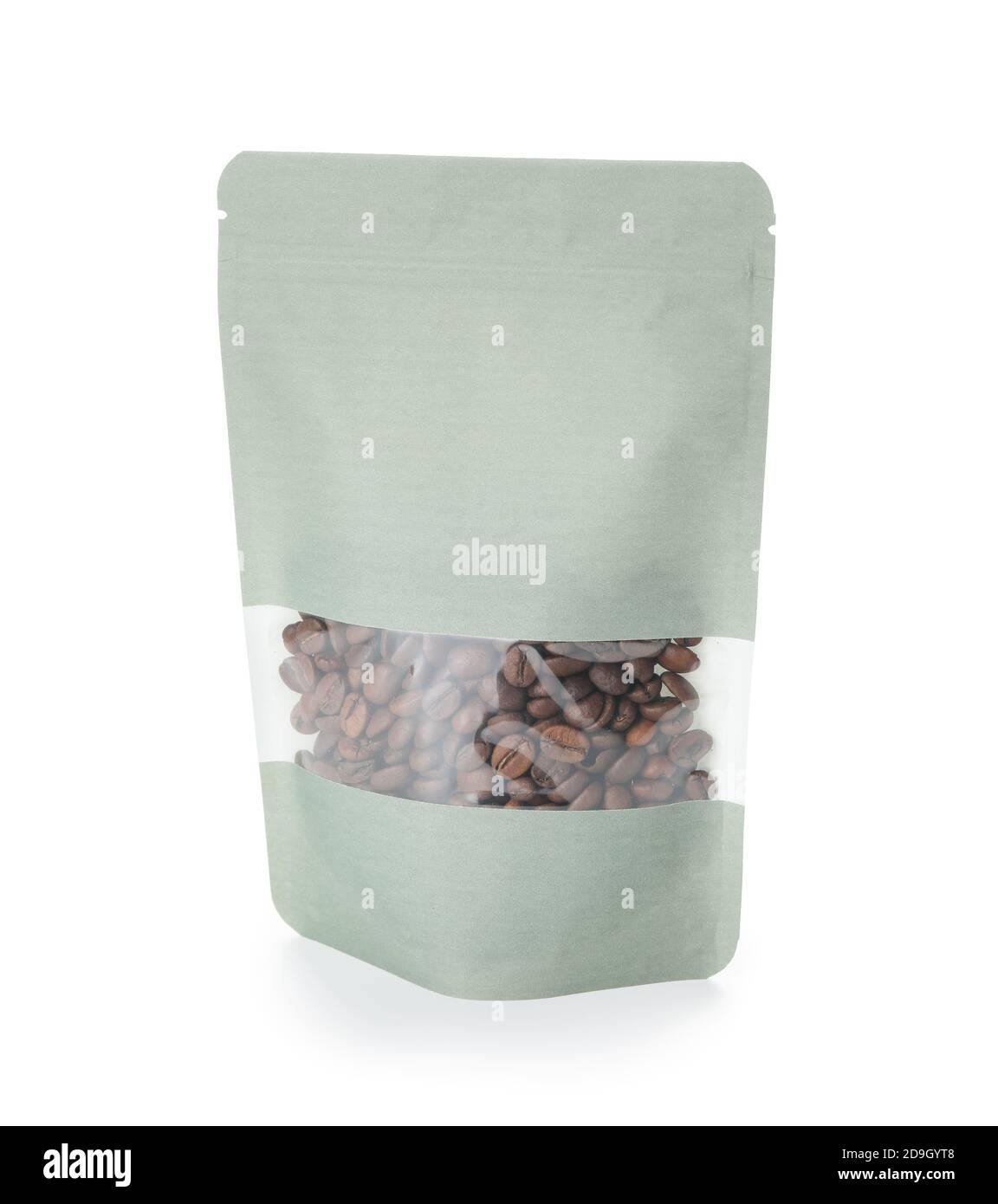 Blank coffee bag on white background Stock Photo - Alamy