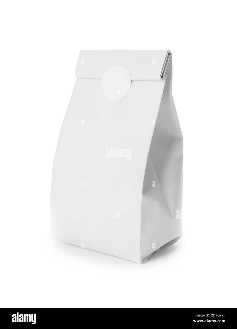 Blank coffee bag on white background Stock Photo - Alamy