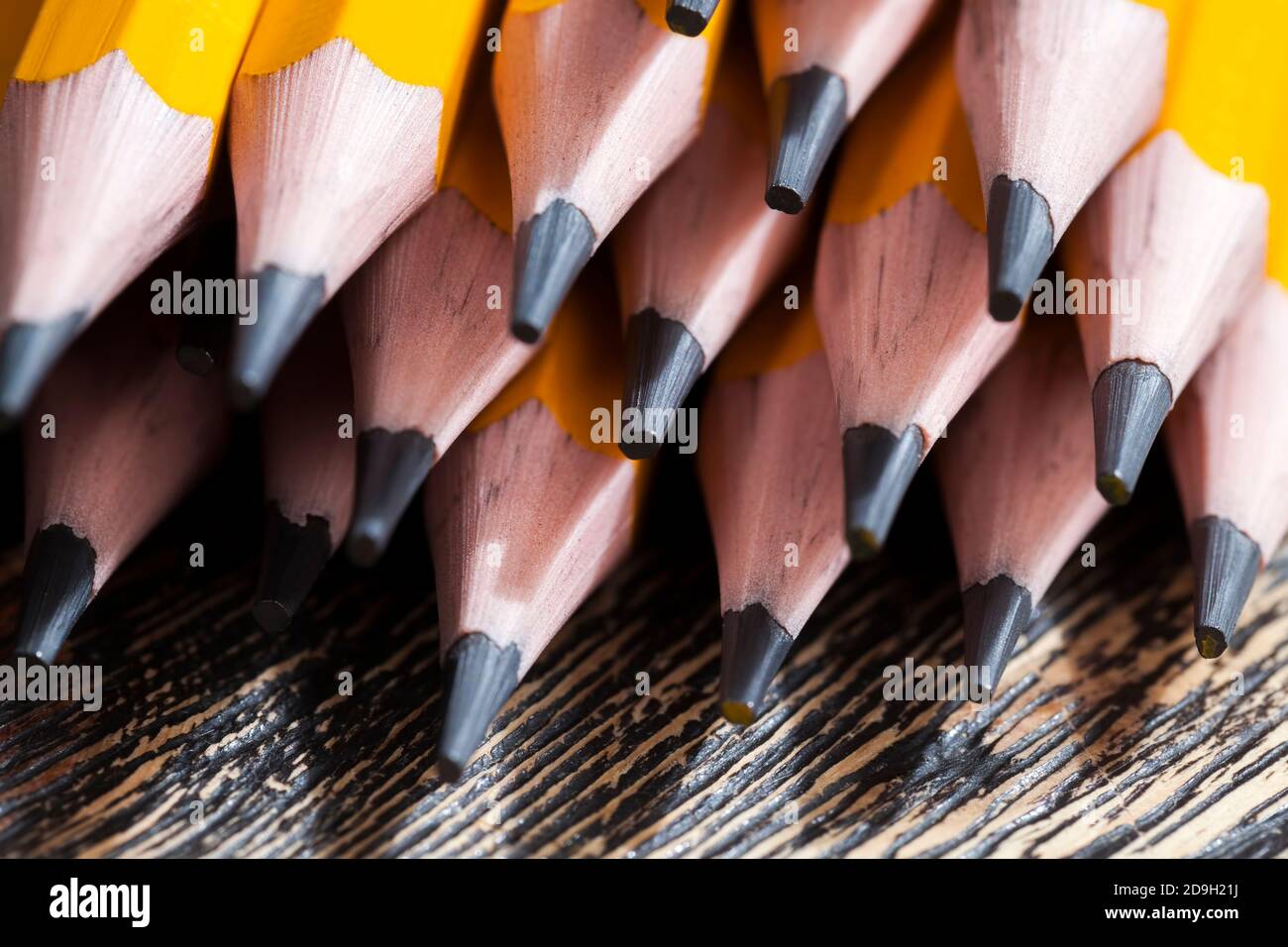 solid color wooden pencils with gray lead Stock Photo Alamy
