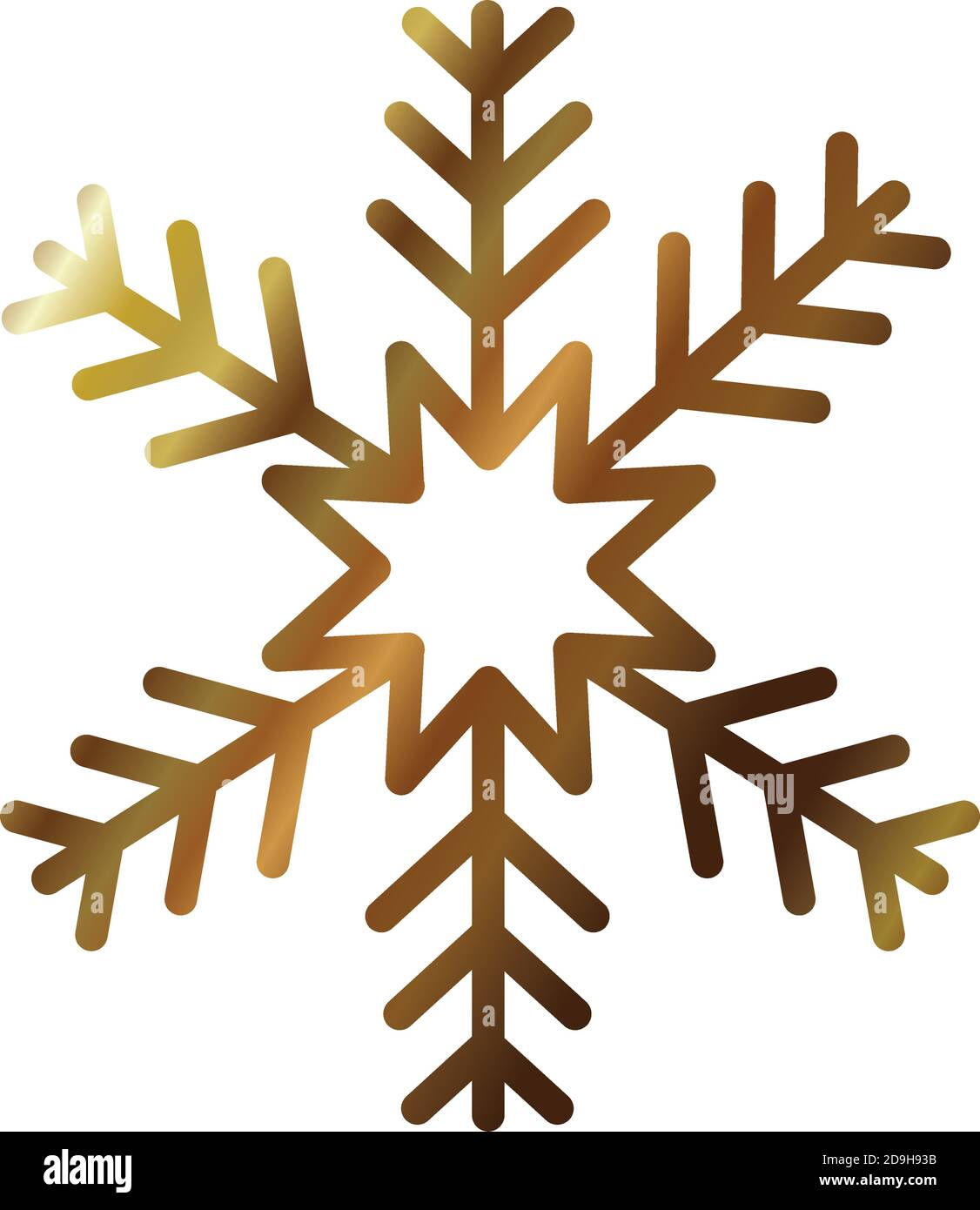 winter snowflake icon over white background, gradient style, vector ...