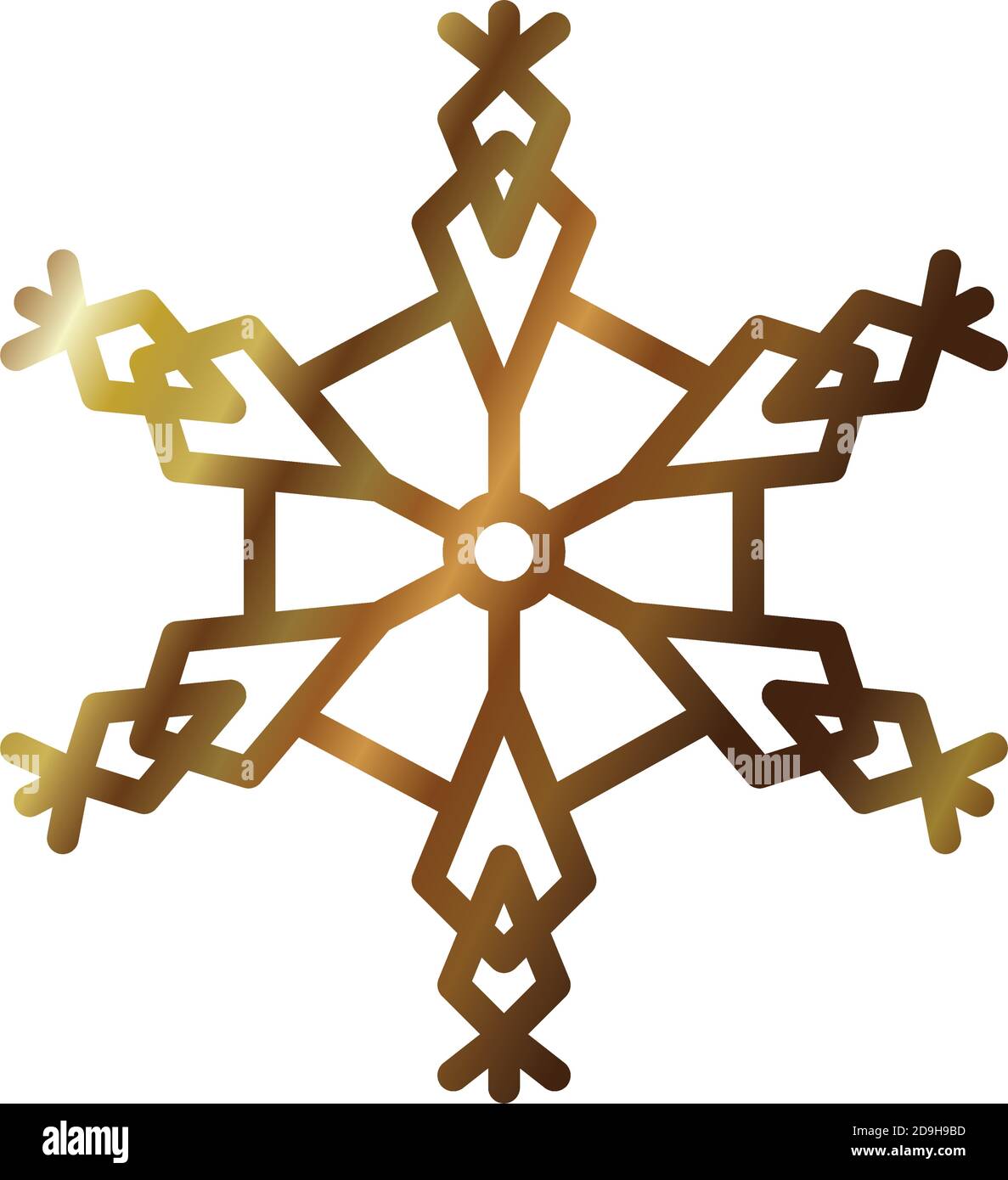 icon of abstract snowflake over white background, gradient style ...