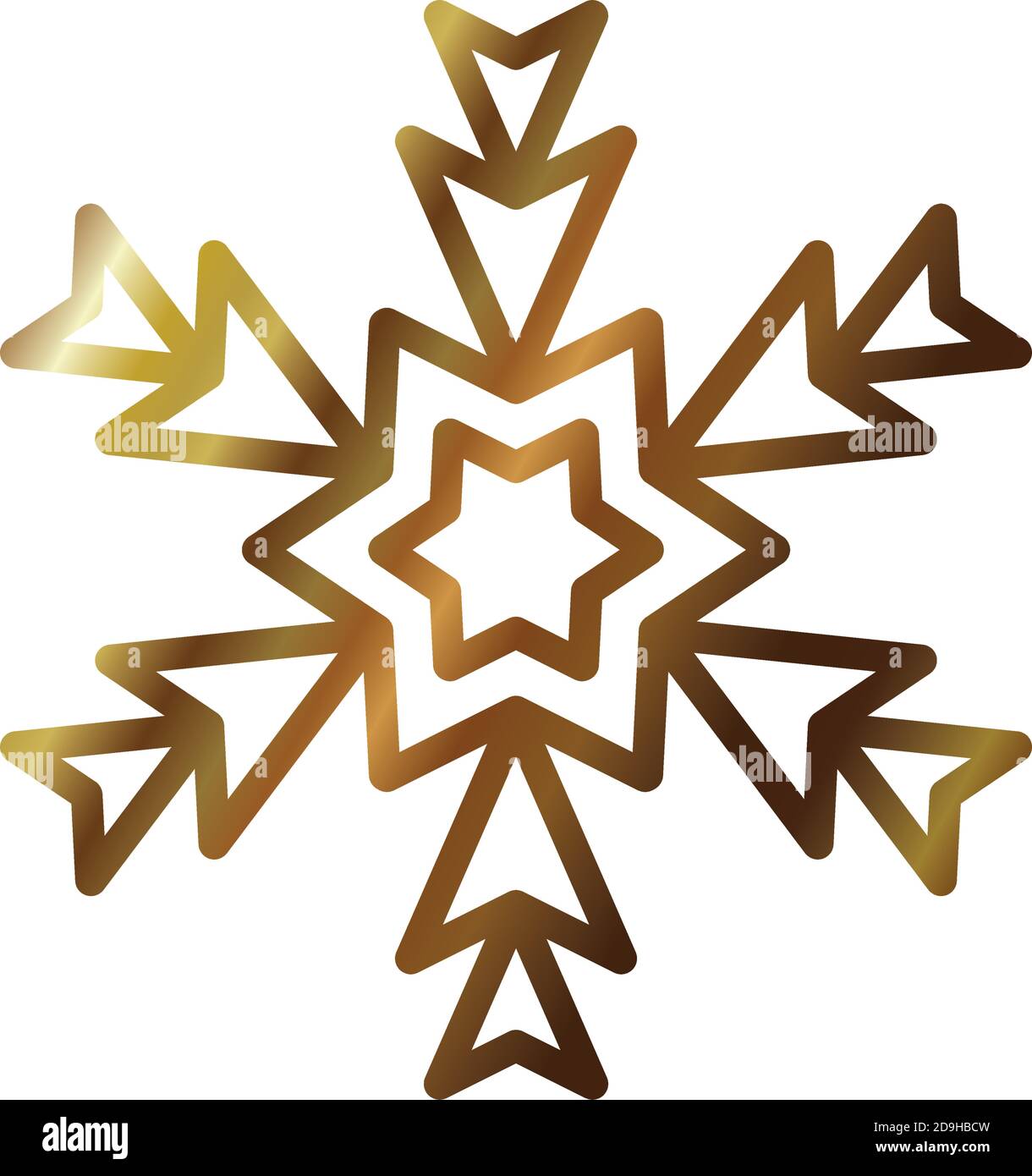 icon of abstract snowflake over white background, gradient style ...