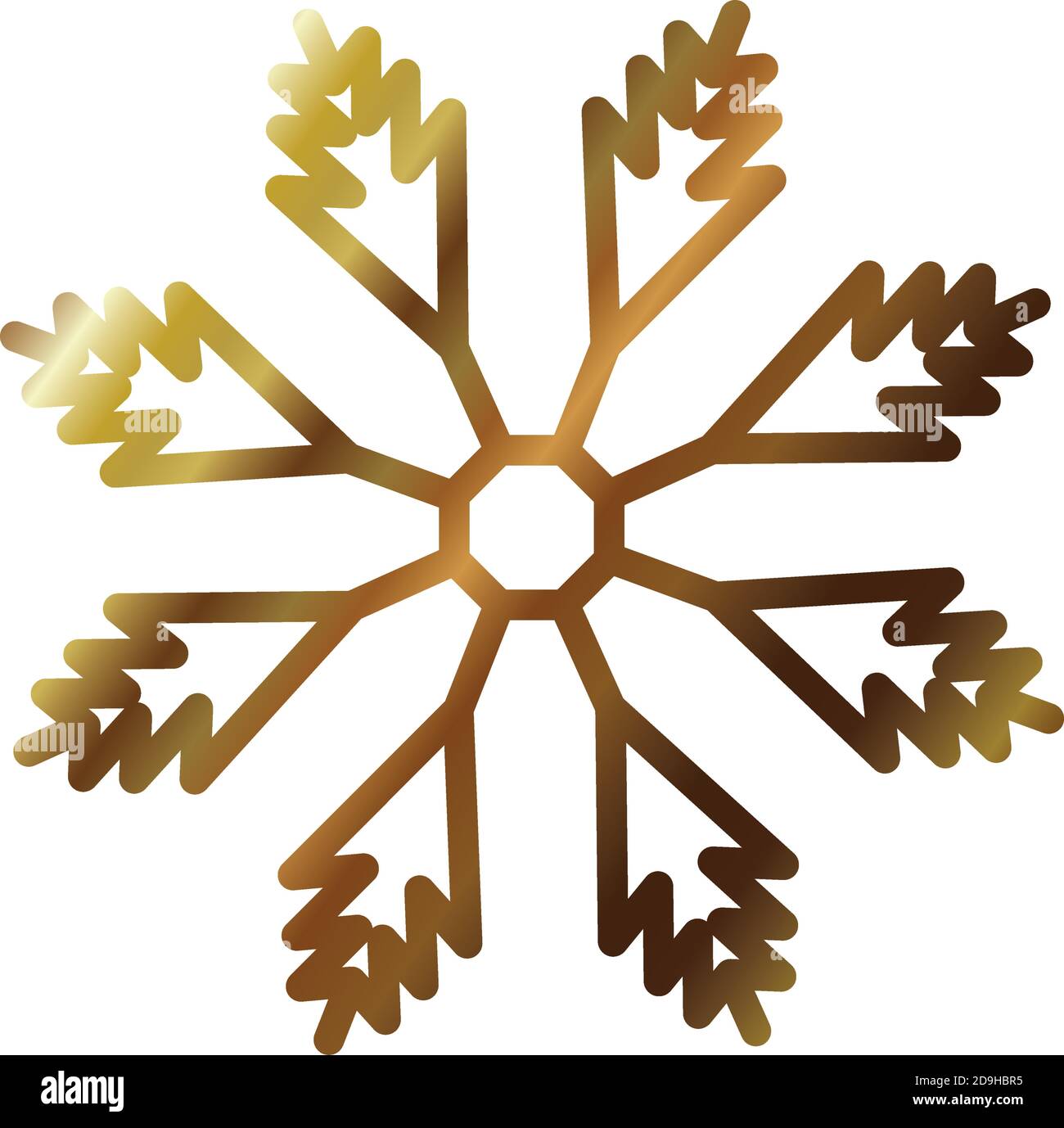 snowflake icon over white background, gradient style, vector ...