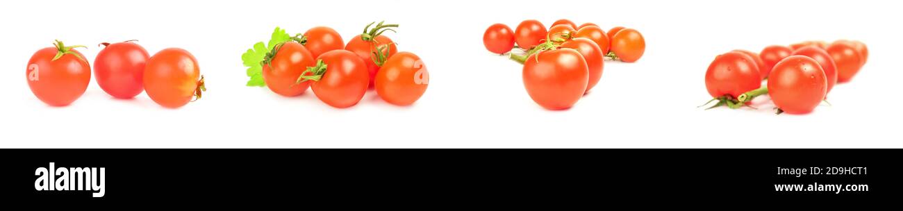Group of cherry tomatoes isolated on a white background Stock Photo - Alamy