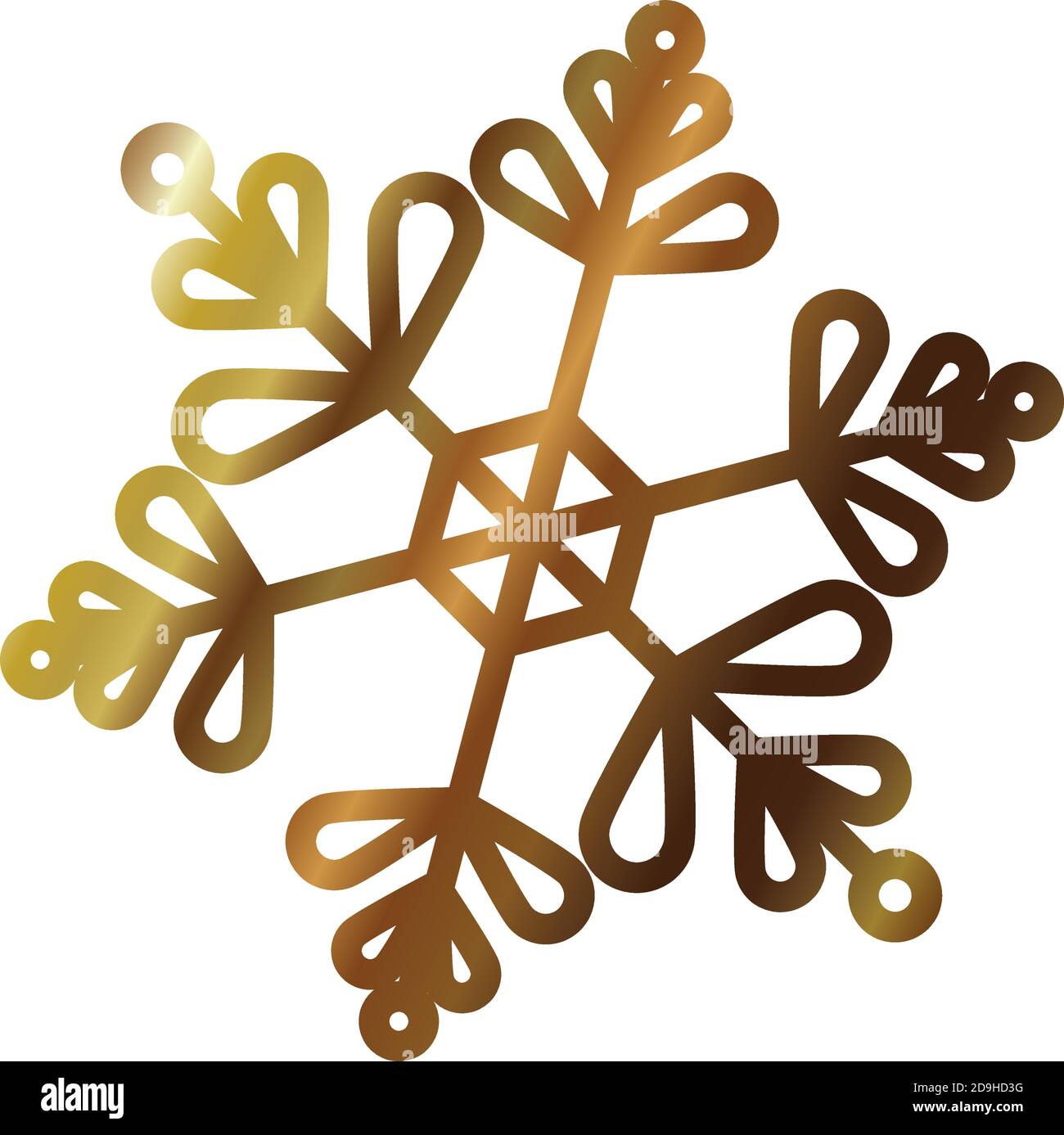 icon of decorative snowflake over white background, gradient style ...