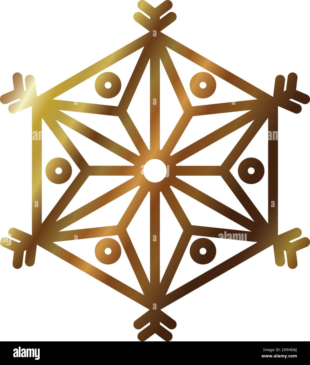 beautiful snowflake icon over white background, gradient style, vector ...