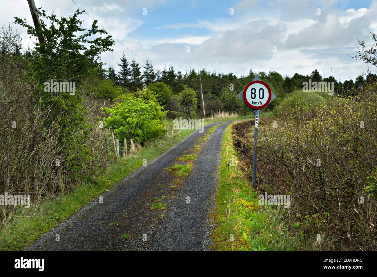 80-km-h-speed-sign-on-narrow-road-in-irish-landscape-county-mayo