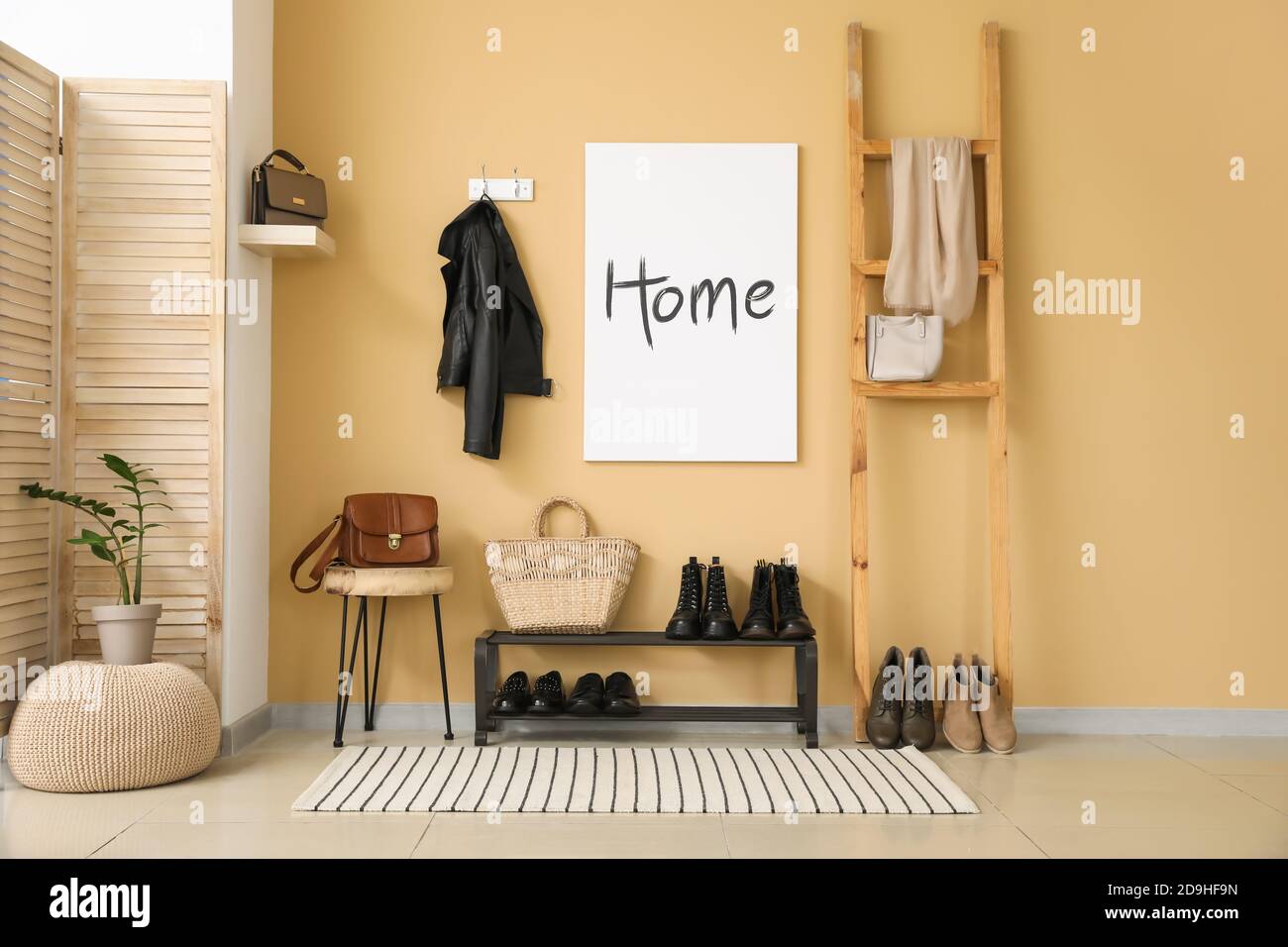 Stylish interior of modern hall Stock Photo - Alamy