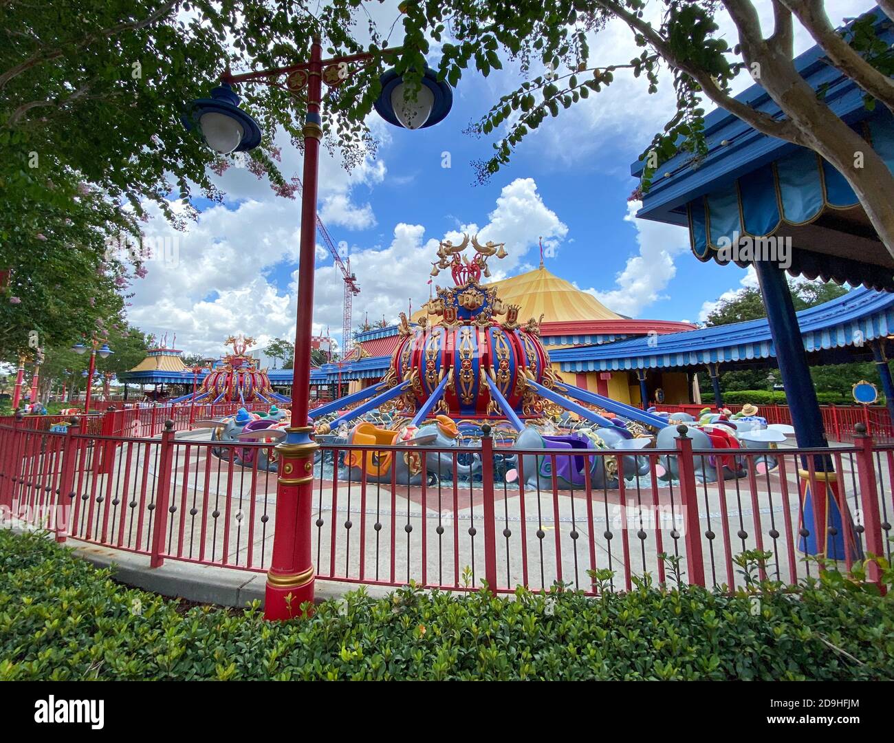 Orlando,FL/USA7/25/20 The Fantasyland Dumbo the Flying Elephant ride