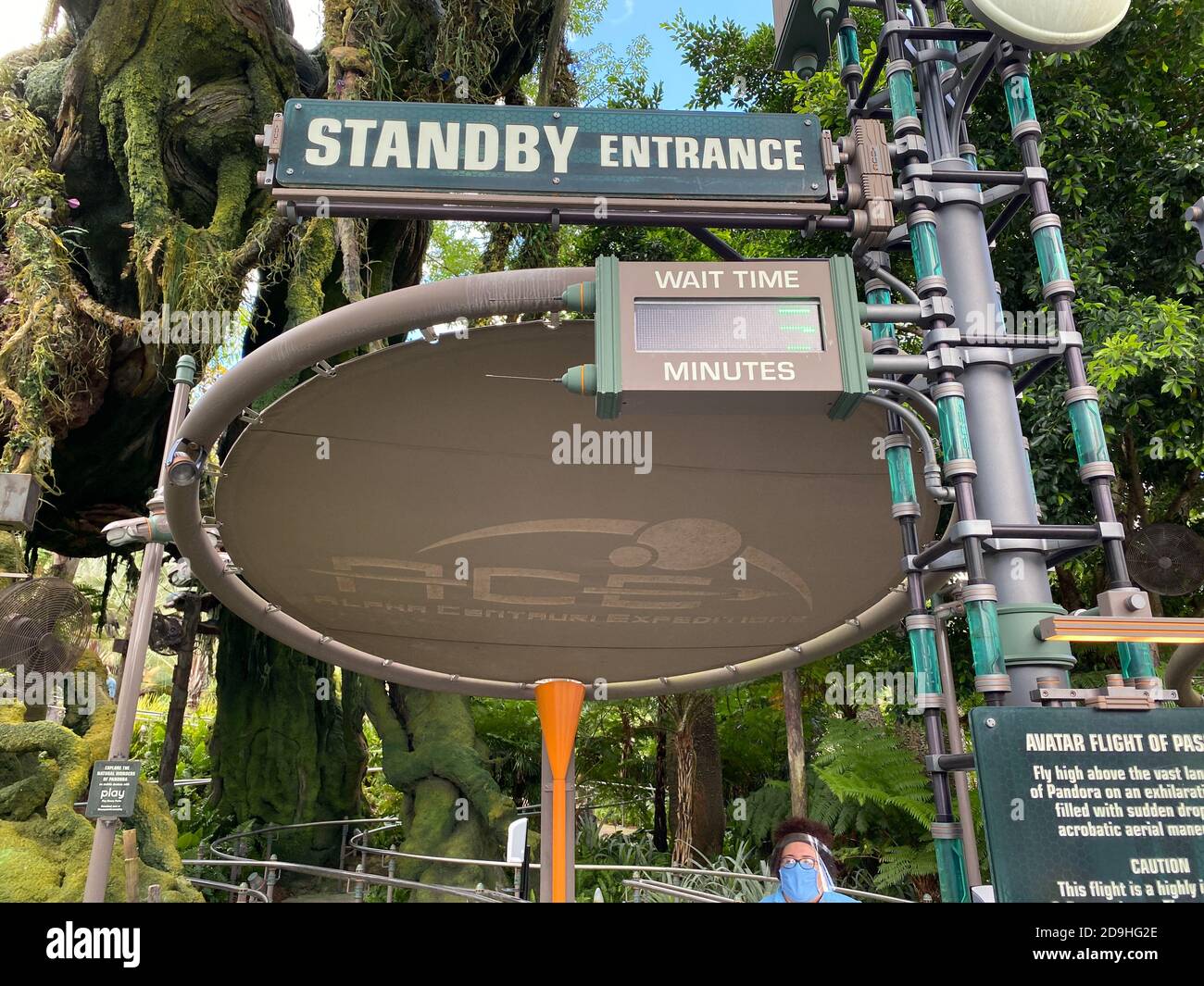 Orlando,FL/USA-7/18/20: The entrance of Flight of Passage in the  Pandora area of Animal Kingdom at Disney World. Stock Photo