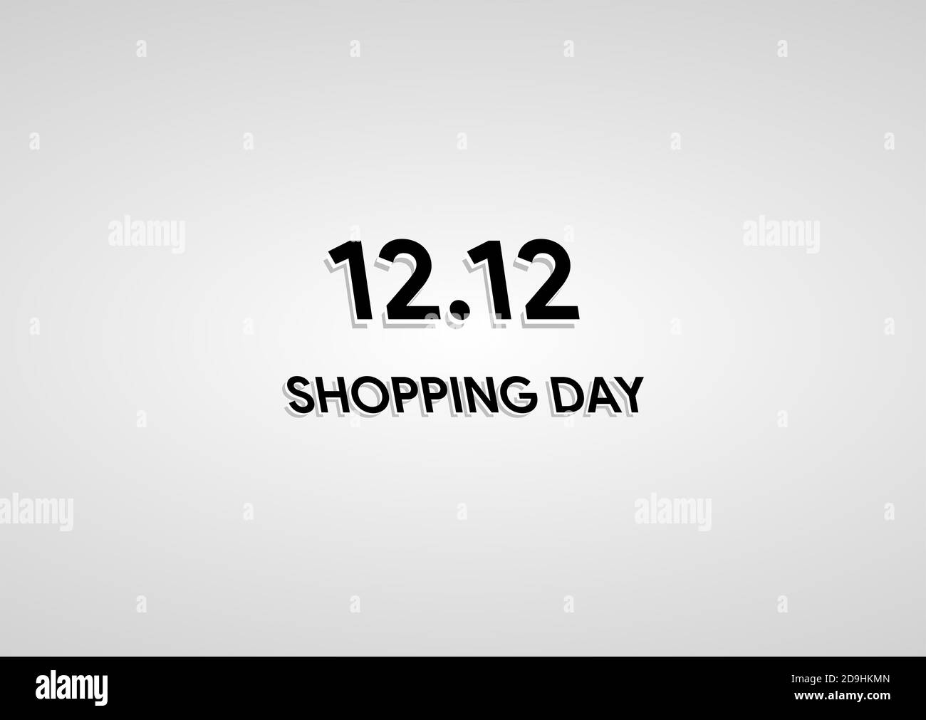 12.12 Shopping day sale poster or flyer design. Global shopping world day Sale on minimalist background. 12.12 Crazy sales online. Stock Photo