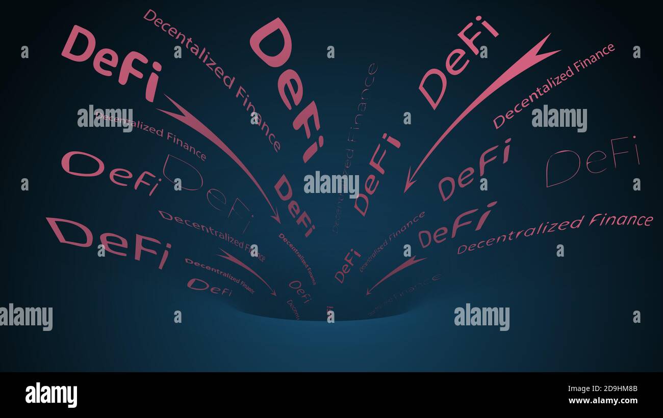 DeFi decentralized finance is falling into a hole. The fall in the decentralized  cryptocurrency market Stock Photo - Alamy