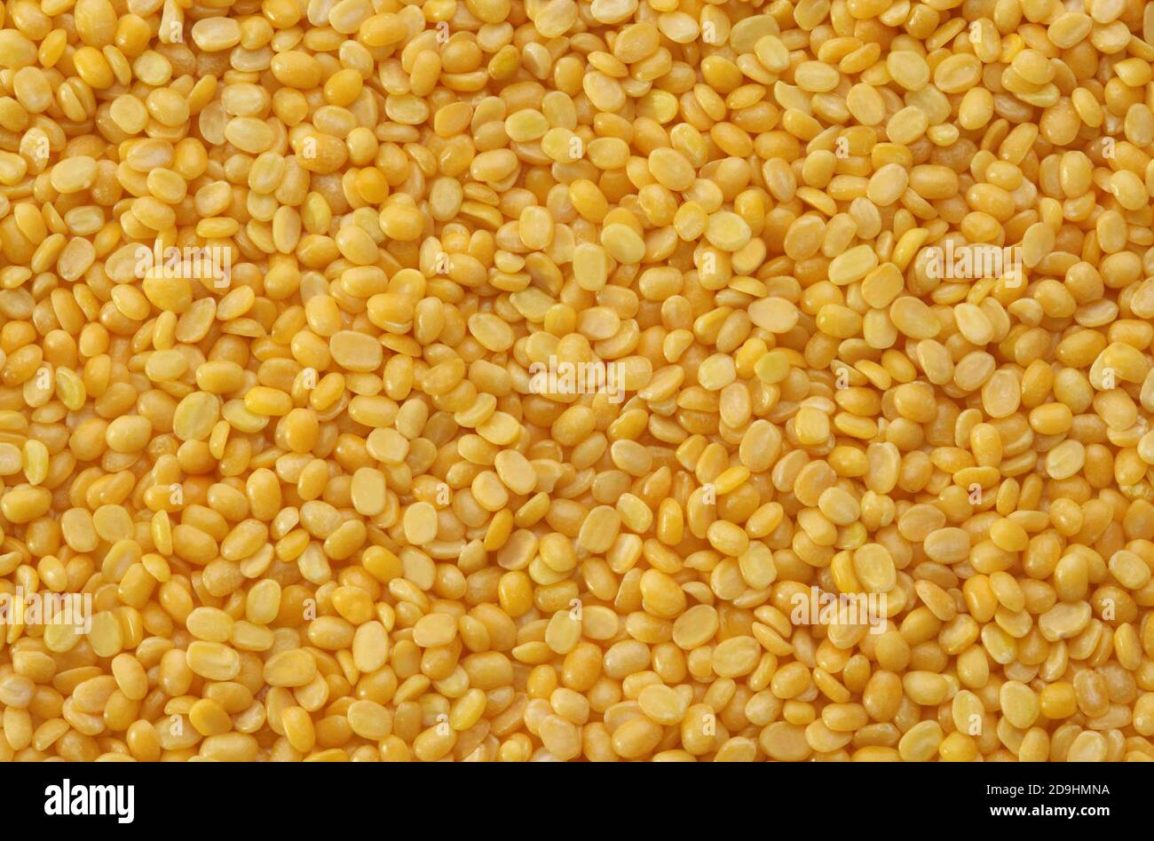 A pile mung dal or moong dal A lot of with copy space for text. Concept food for healthy. Mung dahl dried food ingredient. Stock Photo