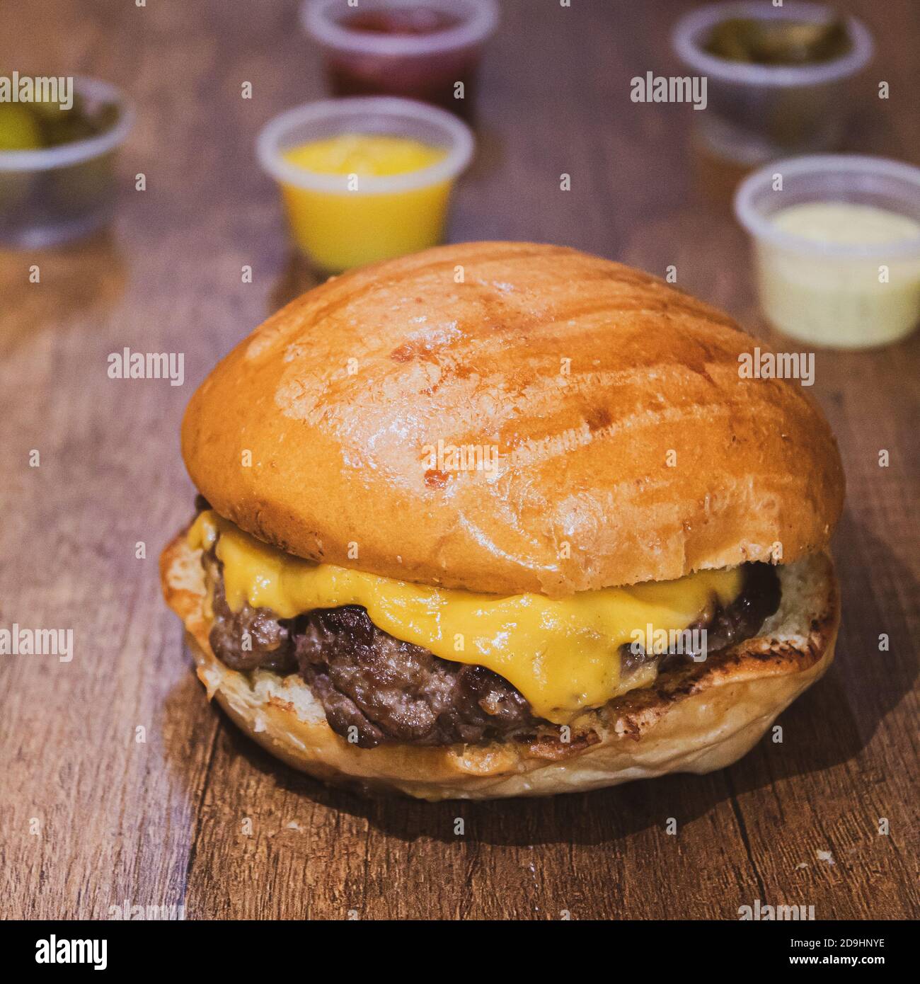 Hamburguesa de queso Stock Photo