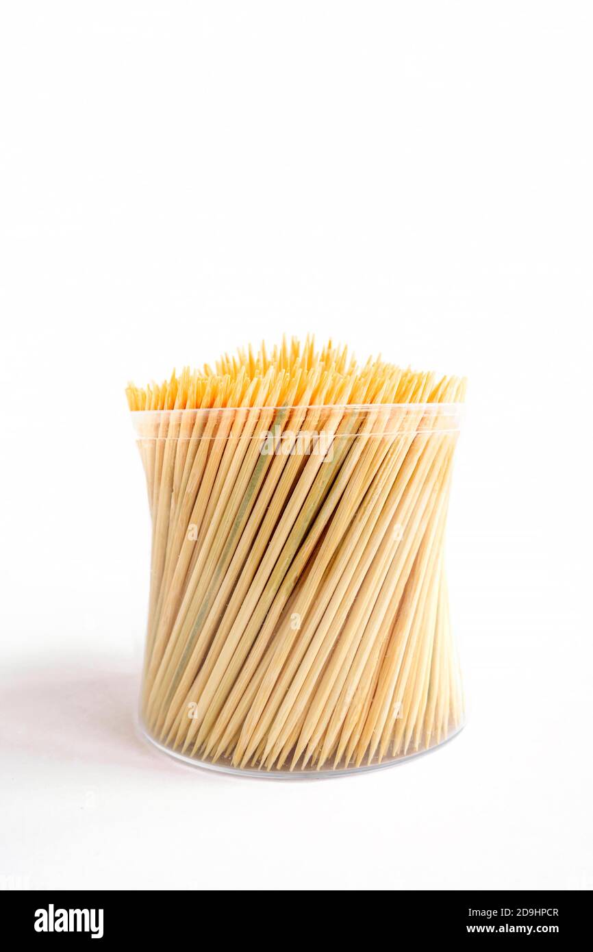 white plastic toothpicks