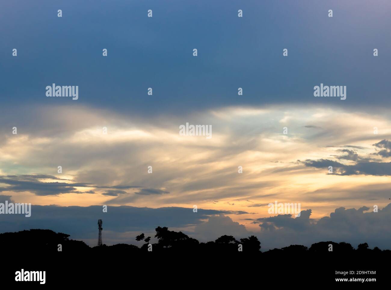 Sunset evening sky background Stock Photo - Alamy