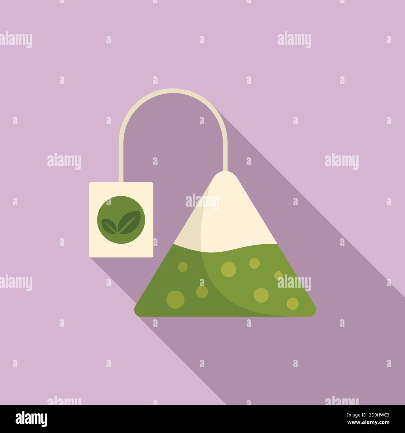 Tea pyramide icon, flat style Stock Vector